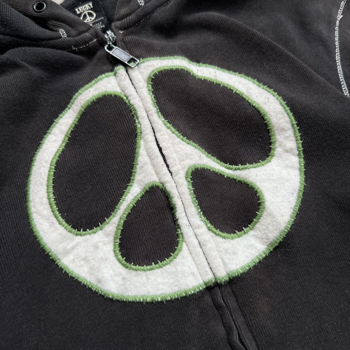 Lucky Brand 2000’s Lucky Peace Logo Vkei Style Zip Hoodie Size US S / EU 44-46 / 1 - 3 Thumbnail