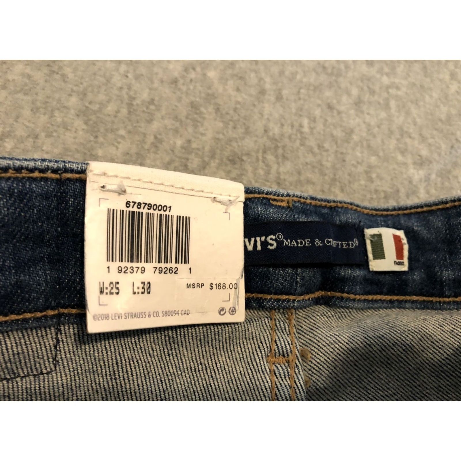 Levi's Levi's Made & Crafted 721 High Rise Skinny Denim Jeans Womens 25x30 Blue Size 42" / US 20 - 4 Thumbnail