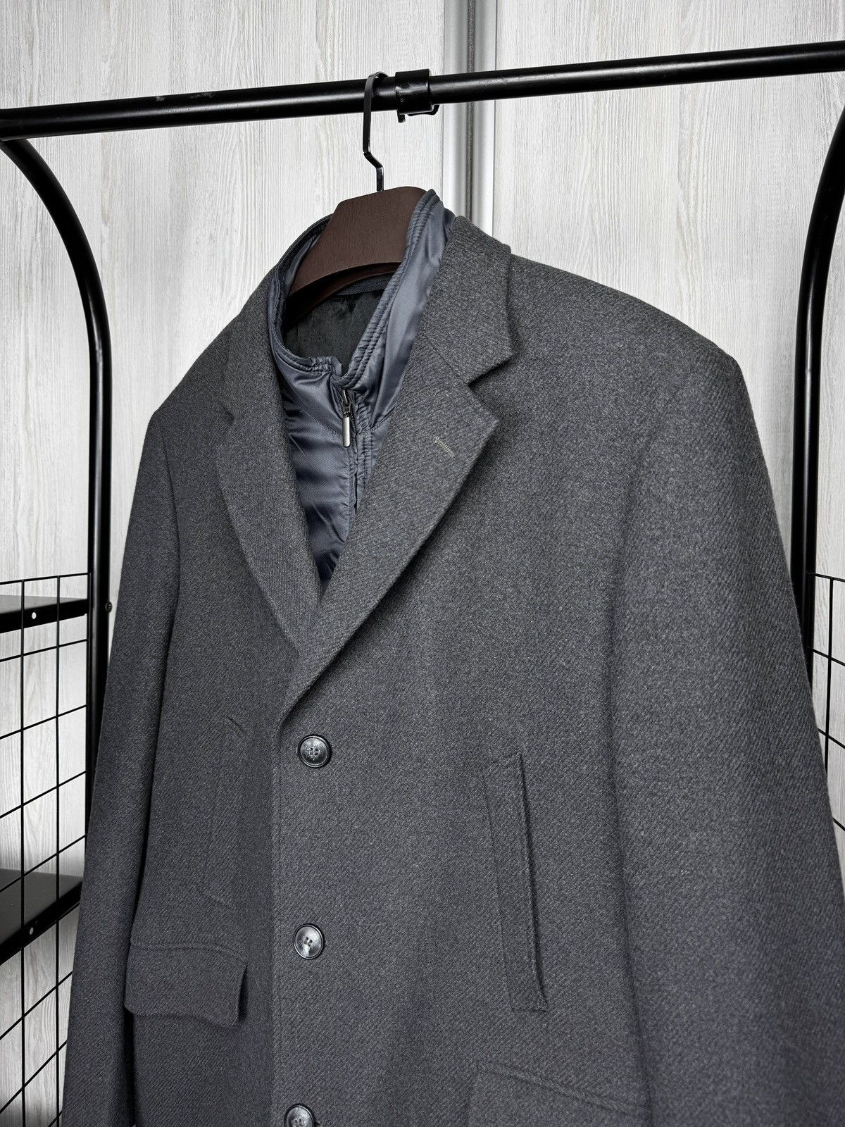 Ballantyne Ballantyne 100% Wool grey heavy coat with lining Italy made Size US XL / EU 56 / 4 - 4 Thumbnail