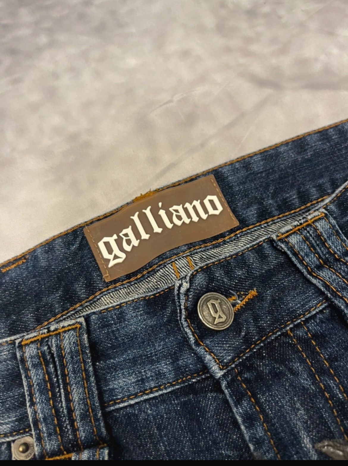 John Galliano Galliano Gazette Printed Graphic Vintage Jeans Size US 32 / EU 48 - 5 Thumbnail
