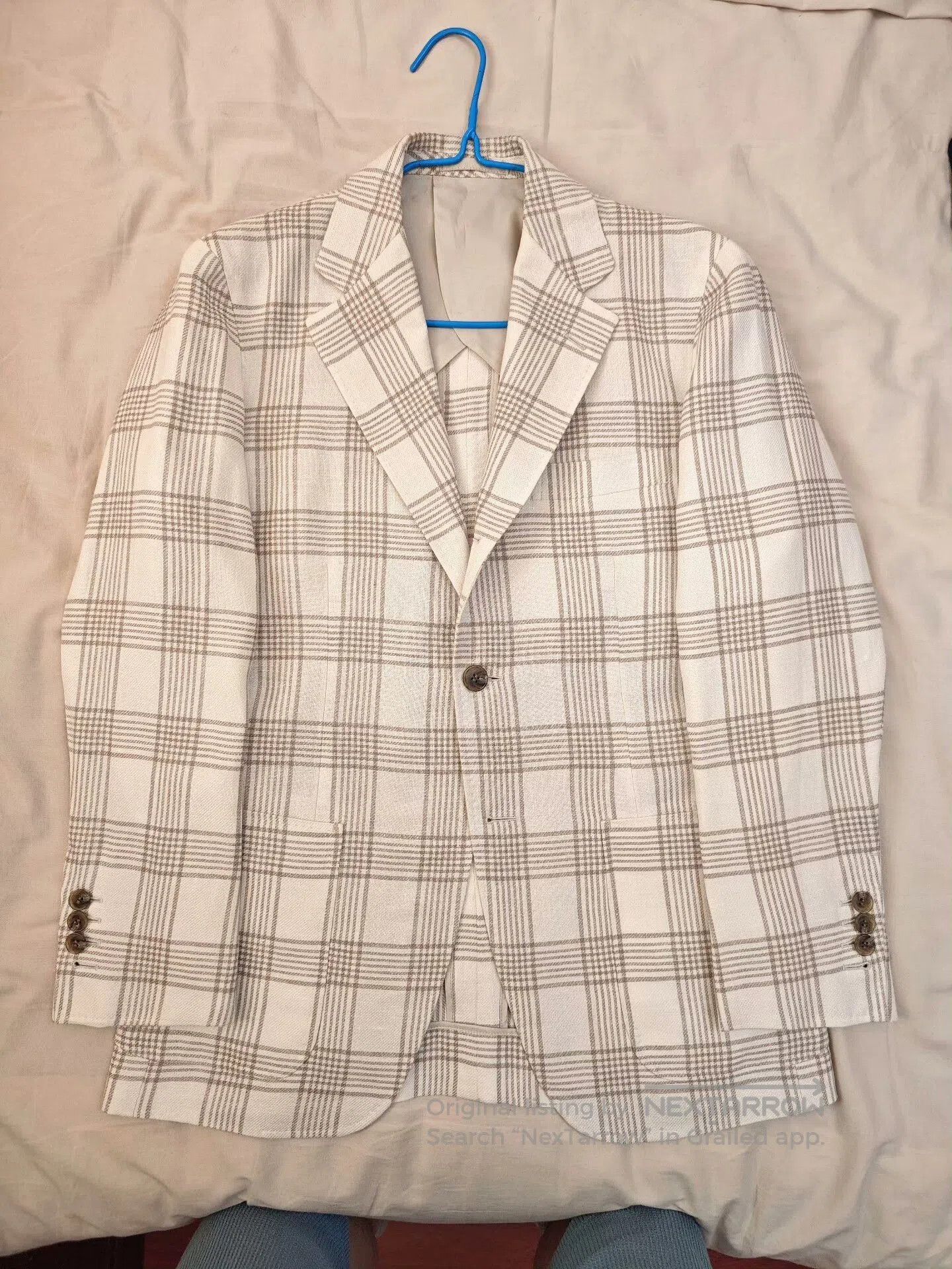 Ermenegildo Zegna Custom Italian Zegna Check Suit Jacket. Size US S / EU 44-46 / 1 - 5 Thumbnail