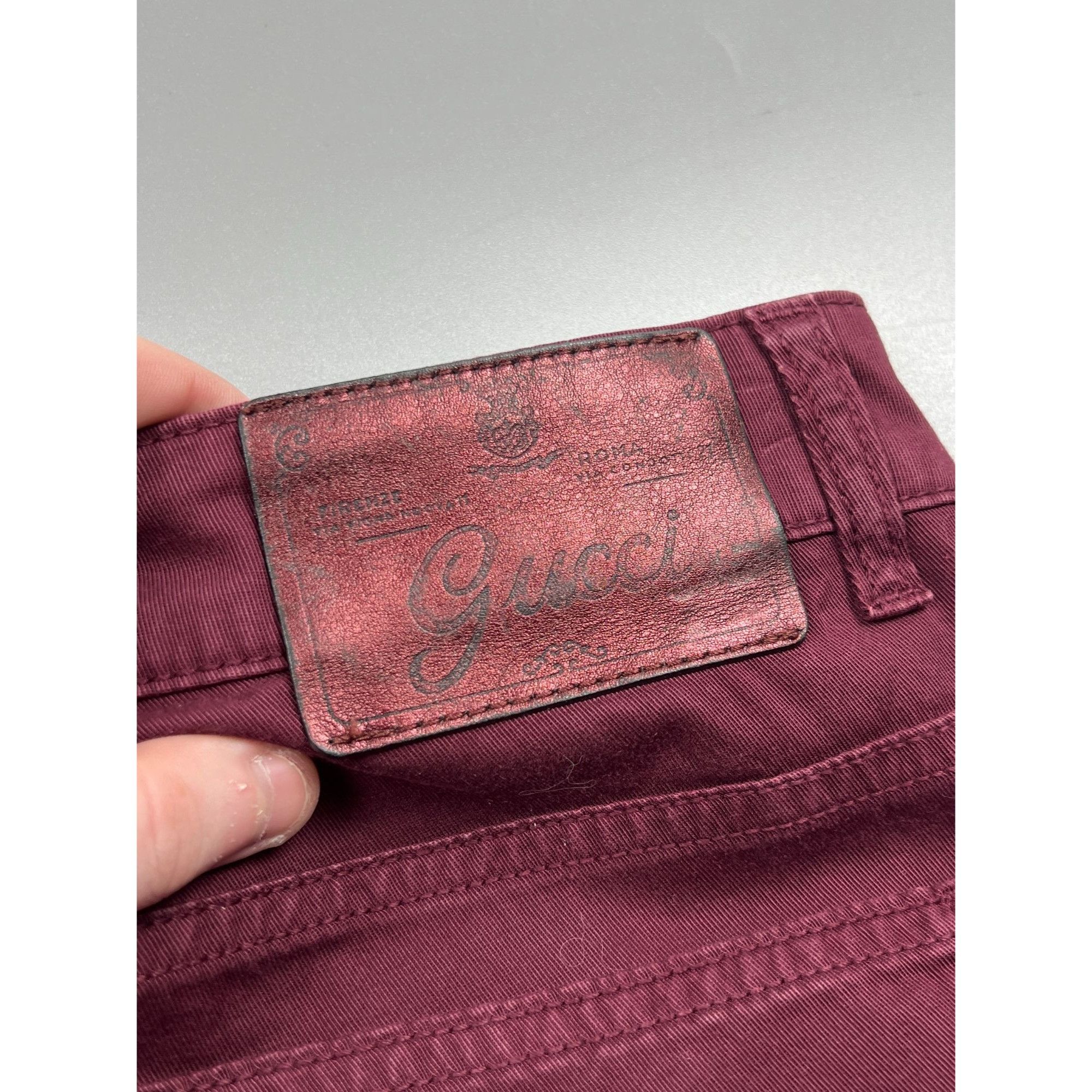 Gucci Gucci New Leggings Burgundy Pants (Y0850) Size 28" / US 6 / IT 42 - 12 Thumbnail