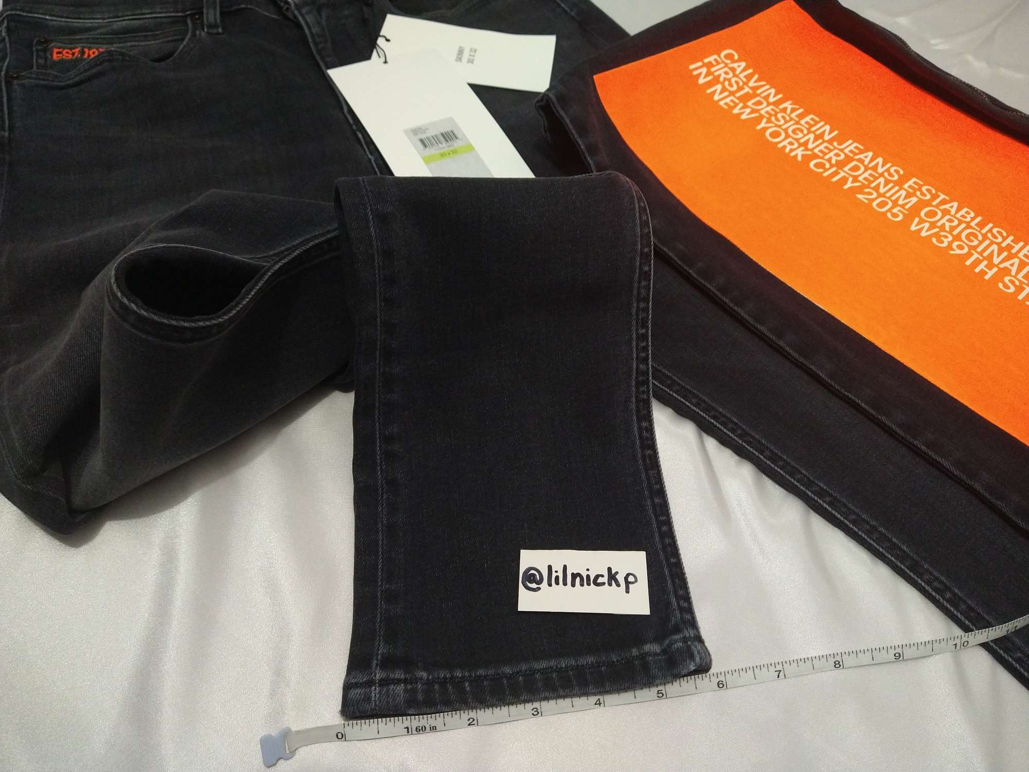 Calvin Klein 205W39NYC EST. 1978 Skinny Leg Comet Grey Jeans Size US 30 / EU 46 - 7 Thumbnail