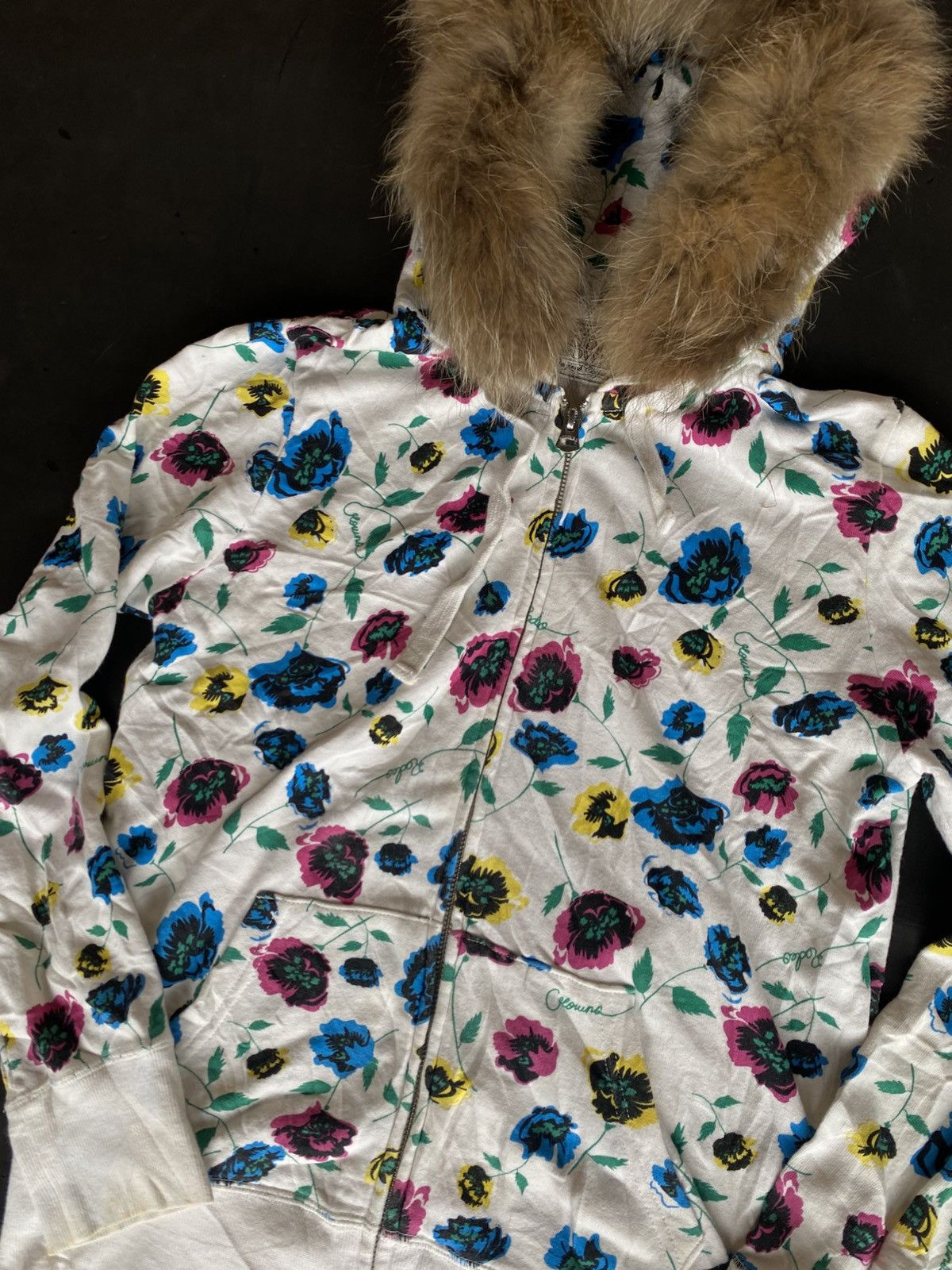 Japanese Brand Japanese rodeocrowns furhoodie flowers printed Size US S / EU 44-46 / 1 - 2 Thumbnail