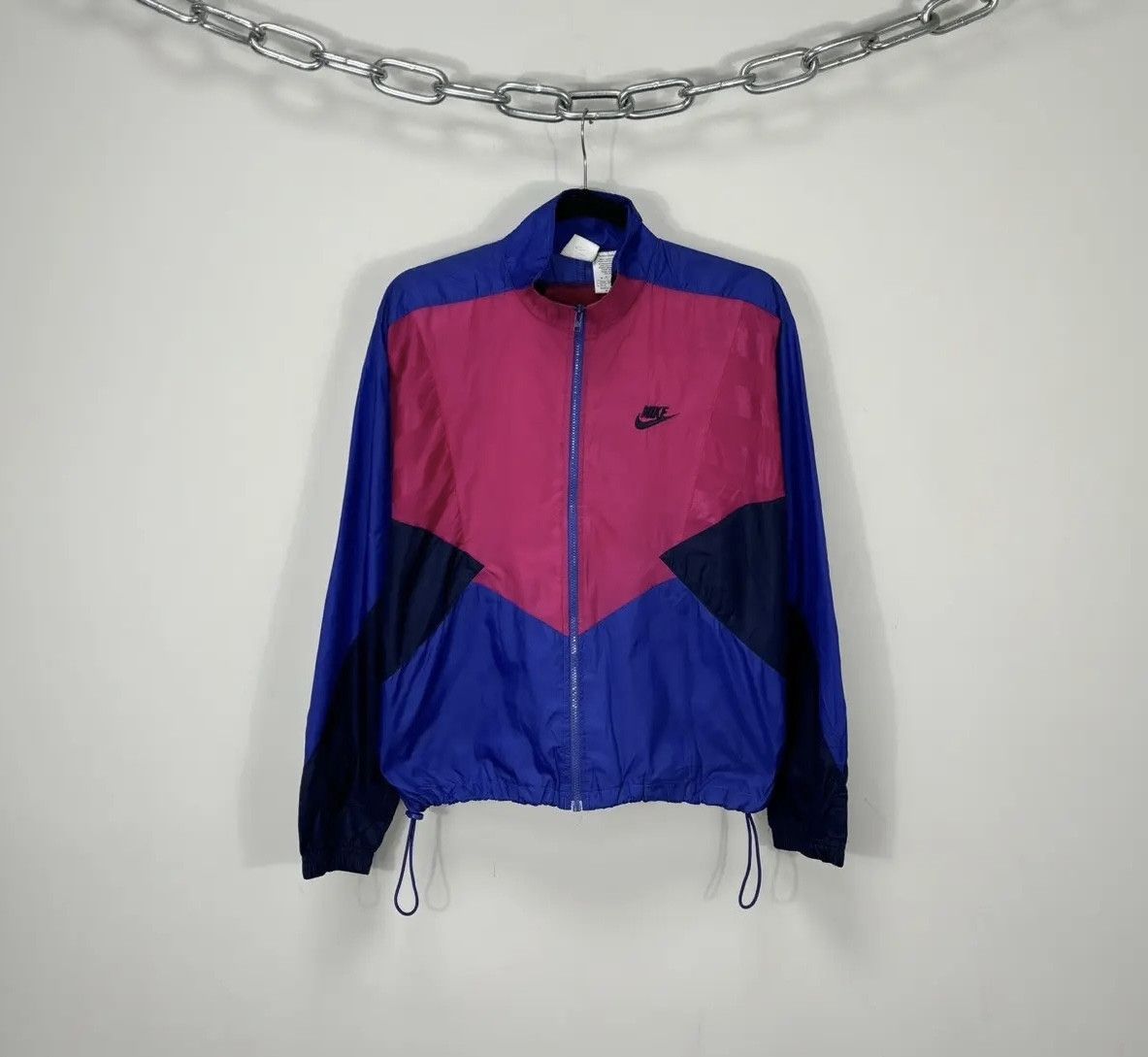 Nike × Vintage Vintage 90s Nike Y2K Full Zip Retro Nylon Track Jacket Size US M / EU 48-50 / 2 - 1 Thumbnail