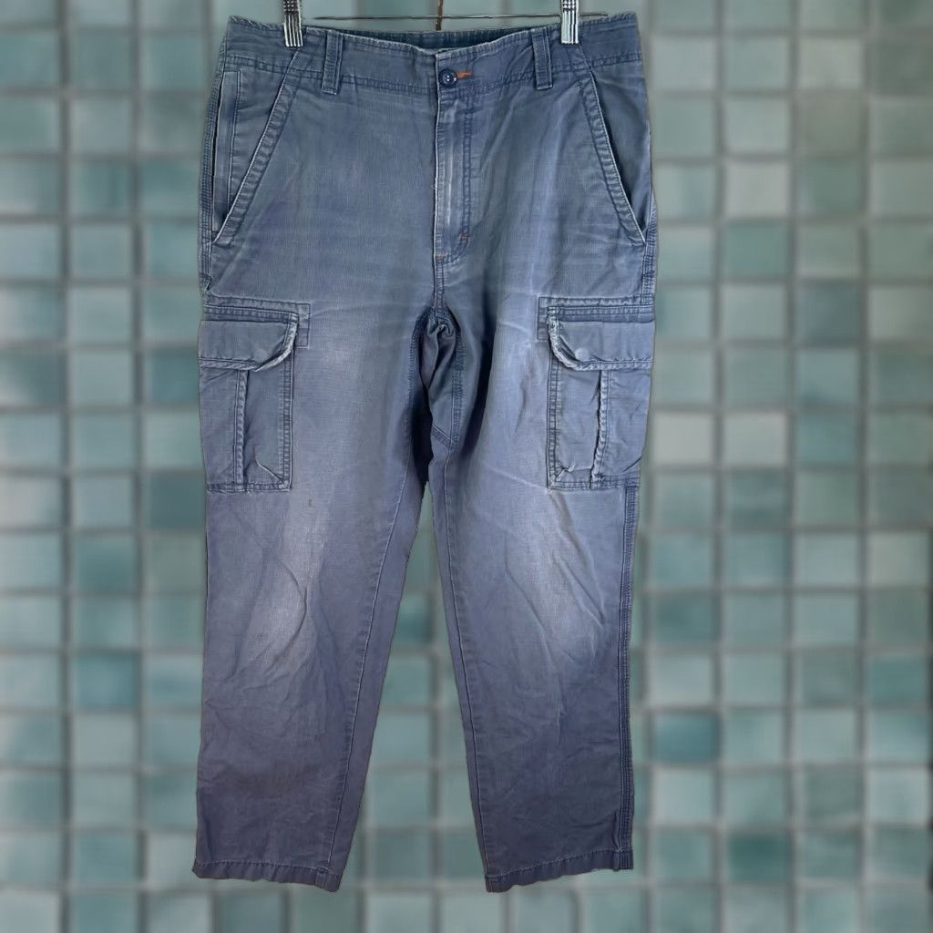 Vintage VINTAGE LL Bean Cargo Pants Mens Size 32 Regular Fit Blue 90s Nature Workwear Size US 32 / EU 48 - 1 Thumbnail