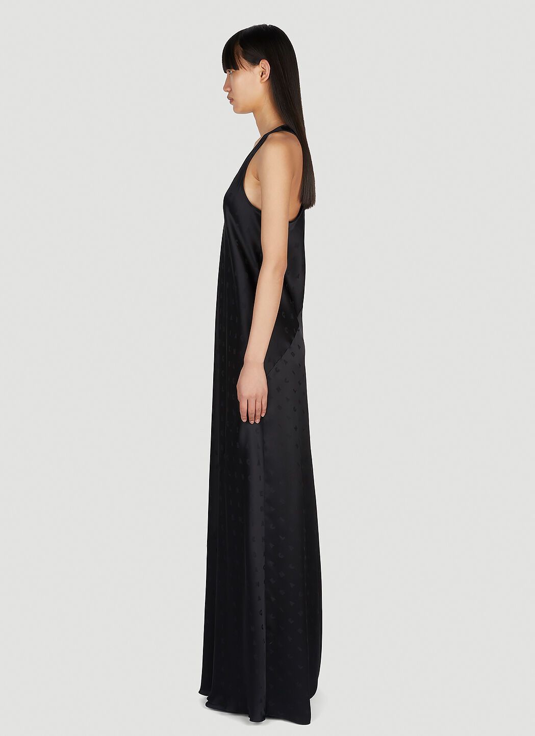 Balenciaga o1la1rc1a1024 Racer Back Gown in Black Size XS / US 0-2 / IT 36-38 - 3 Thumbnail