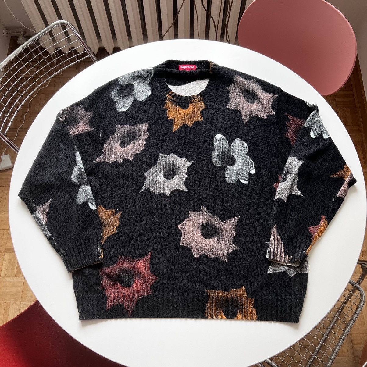 トップス Supreme Nate Lowman Sweater Black M Supreme Nate Lowman Hooded Sweatshirt Black Men's - SS22 - US