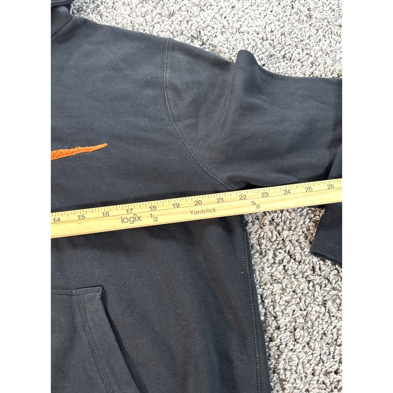 Nike Nike Men's Hoodie Shirt Pullover Fleece Black Orange FN3104-010 Size M Nike Sportswear Size US M / EU 48-50 / 2 - 3 Thumbnail