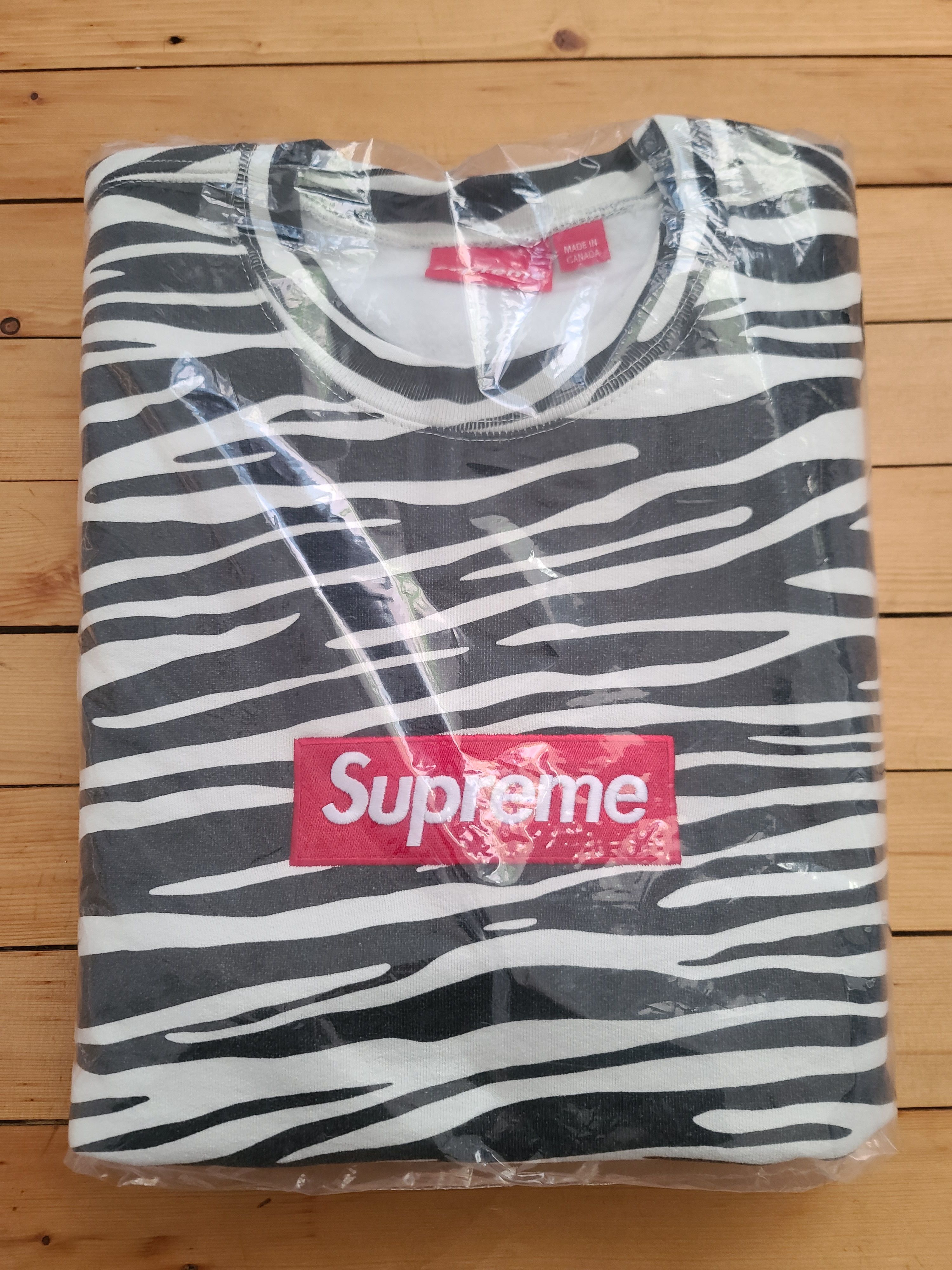 Supreme Supreme Box Logo Crewneck Zebra | Grailed