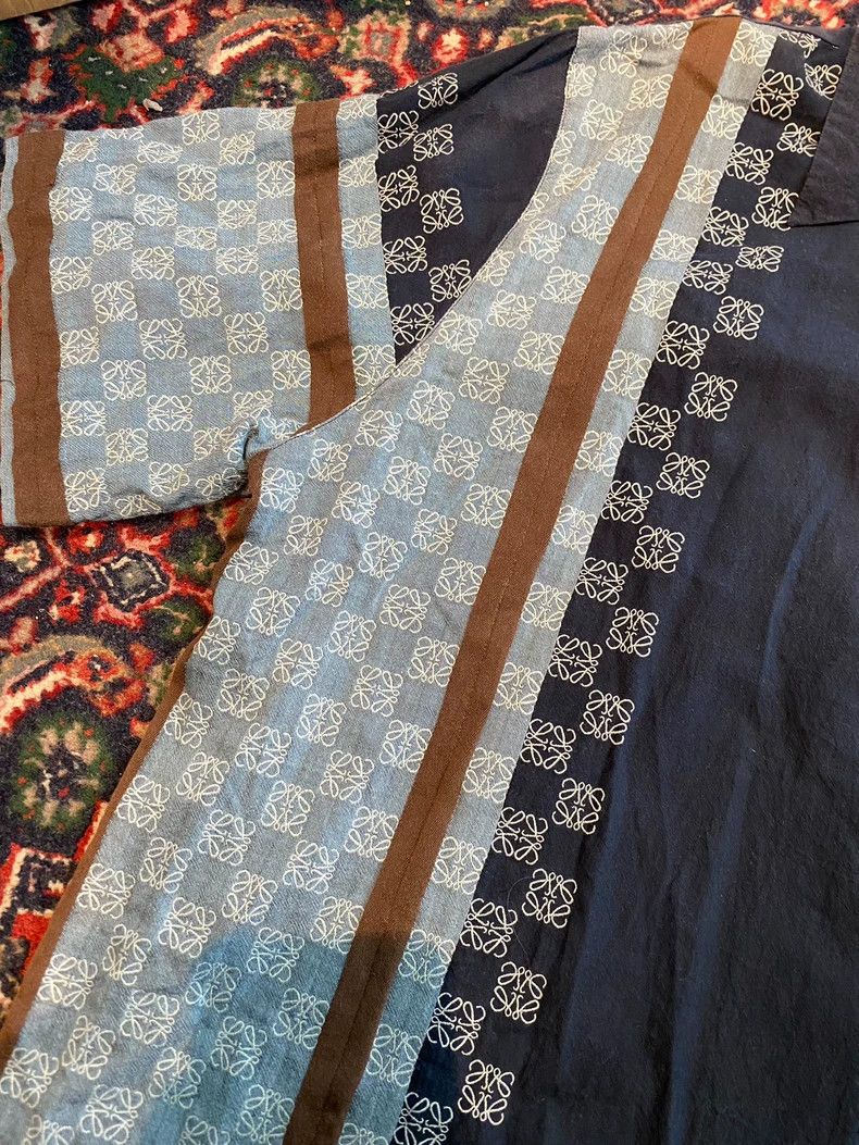 Loewe LOEWE Blue patchwork men's shirt Size US S / EU 44-46 / 1 - 6 Thumbnail
