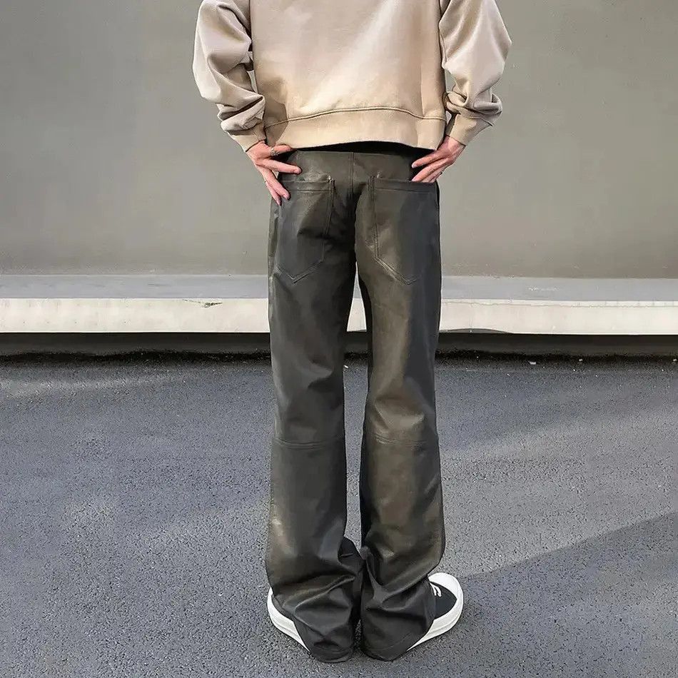 Japanese Brand Leather Pants Men Streetwear Casual Size US 32 / EU 48 - 5 Thumbnail