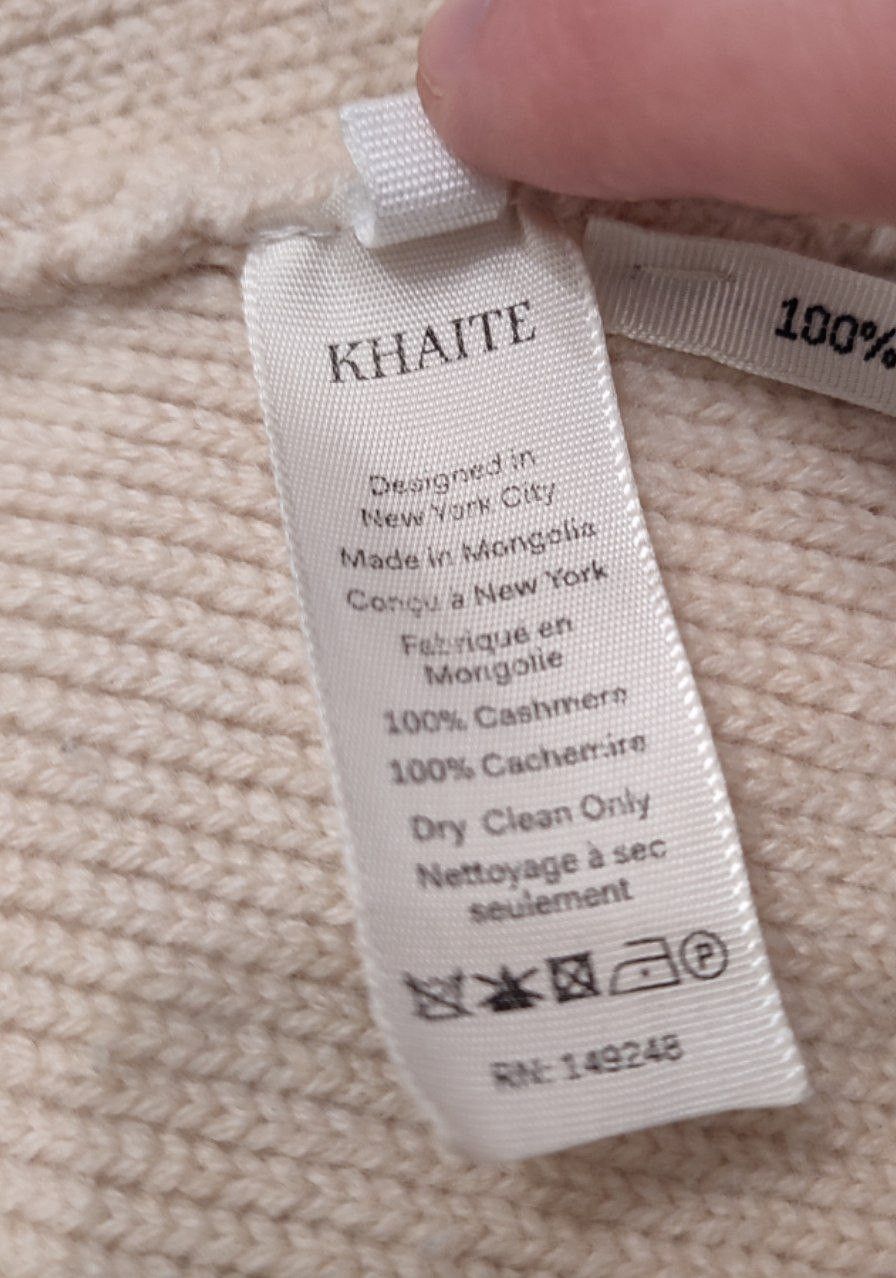 KHAITE Cashmere womens cardigan Khaite Beige size M Quiet Luxury Size M / US 6-8 / IT 42-44 - 11 Thumbnail