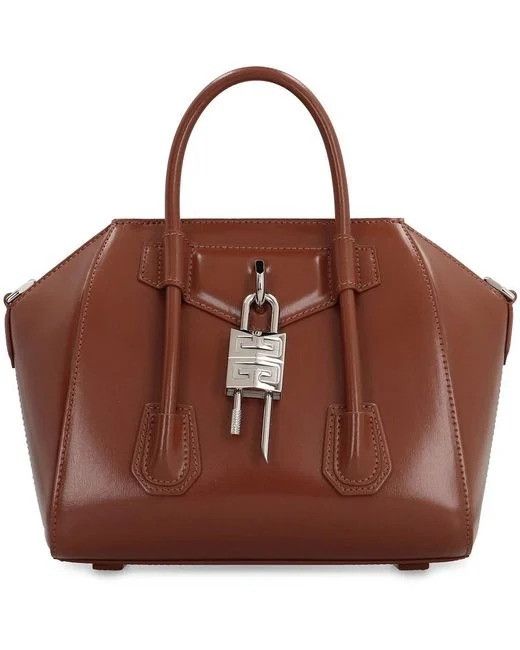 Givenchy o1srvl11e0926 Size: OS / Mini Antigona Lock Bag in Brown Size ONE SIZE - 1 Preview