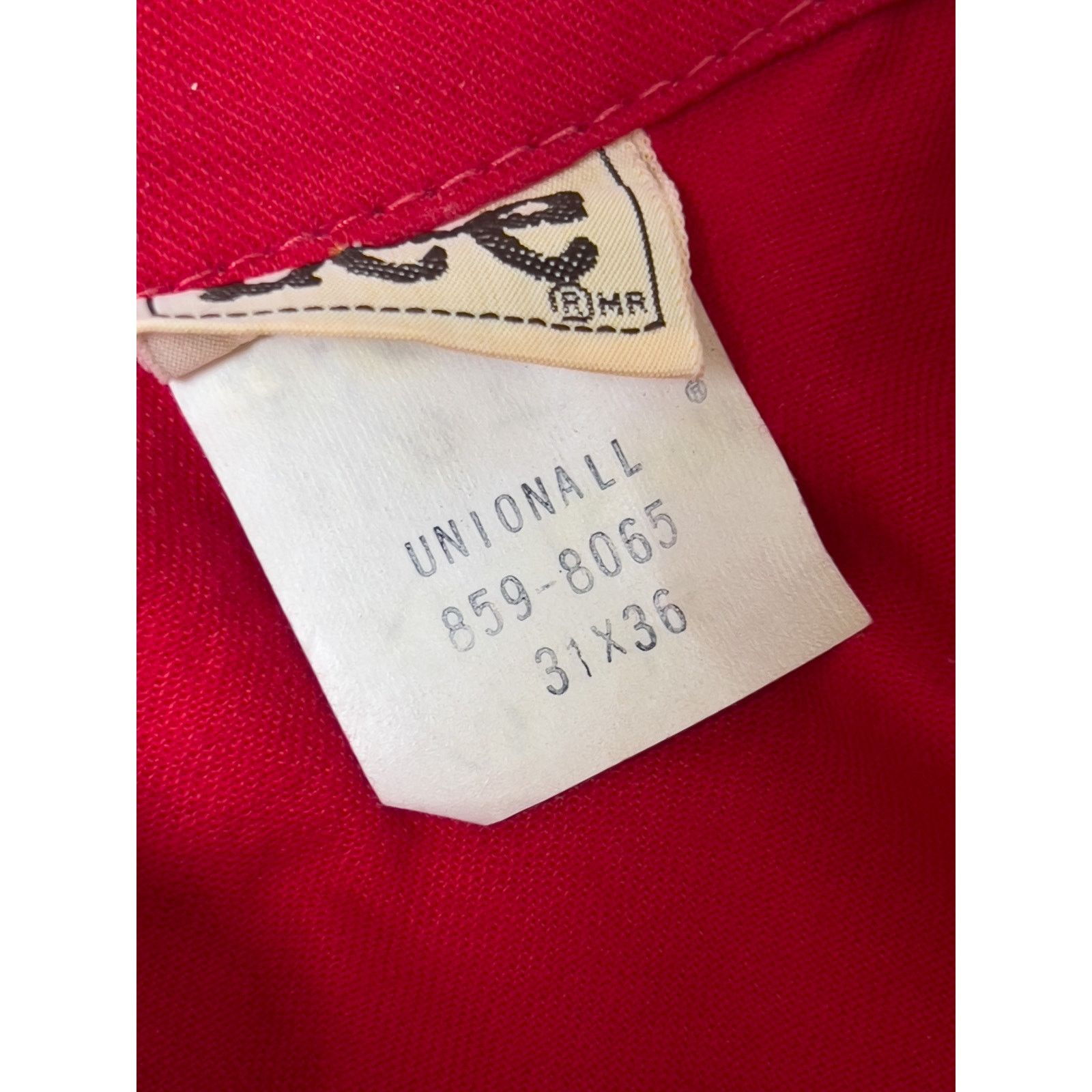 Vintage '70s Union-All Red Overall With Talon Zipper