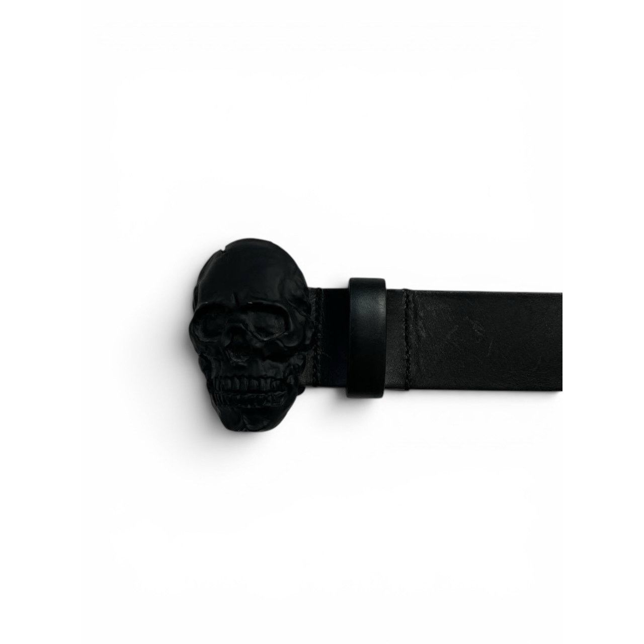 Roberto Cavalli Just Cavalli Skull Buckle Leather Belt Size ONE SIZE - 5 Thumbnail