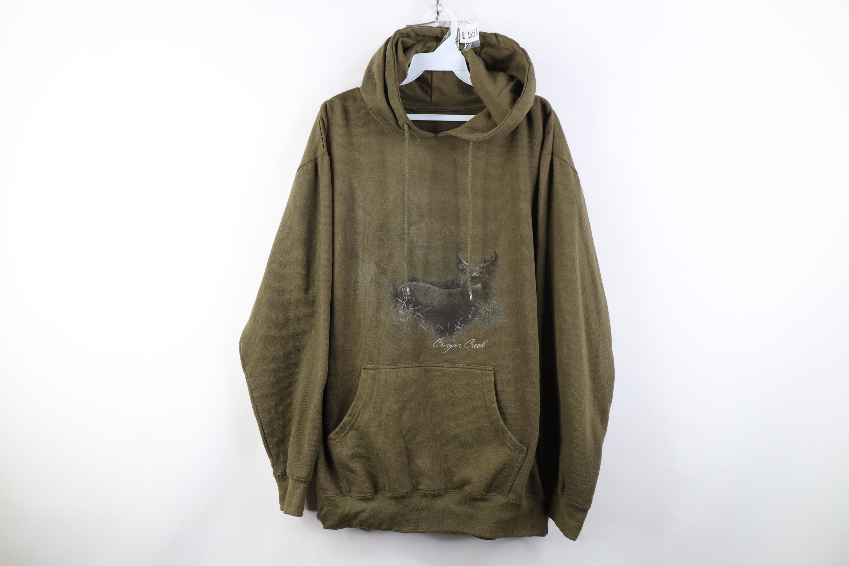 Vintage Vintage Y2K Streetwear Nature Deer Buck Hoodie Sweatshirt Size US XL / EU 56 / 4 - 1 Thumbnail
