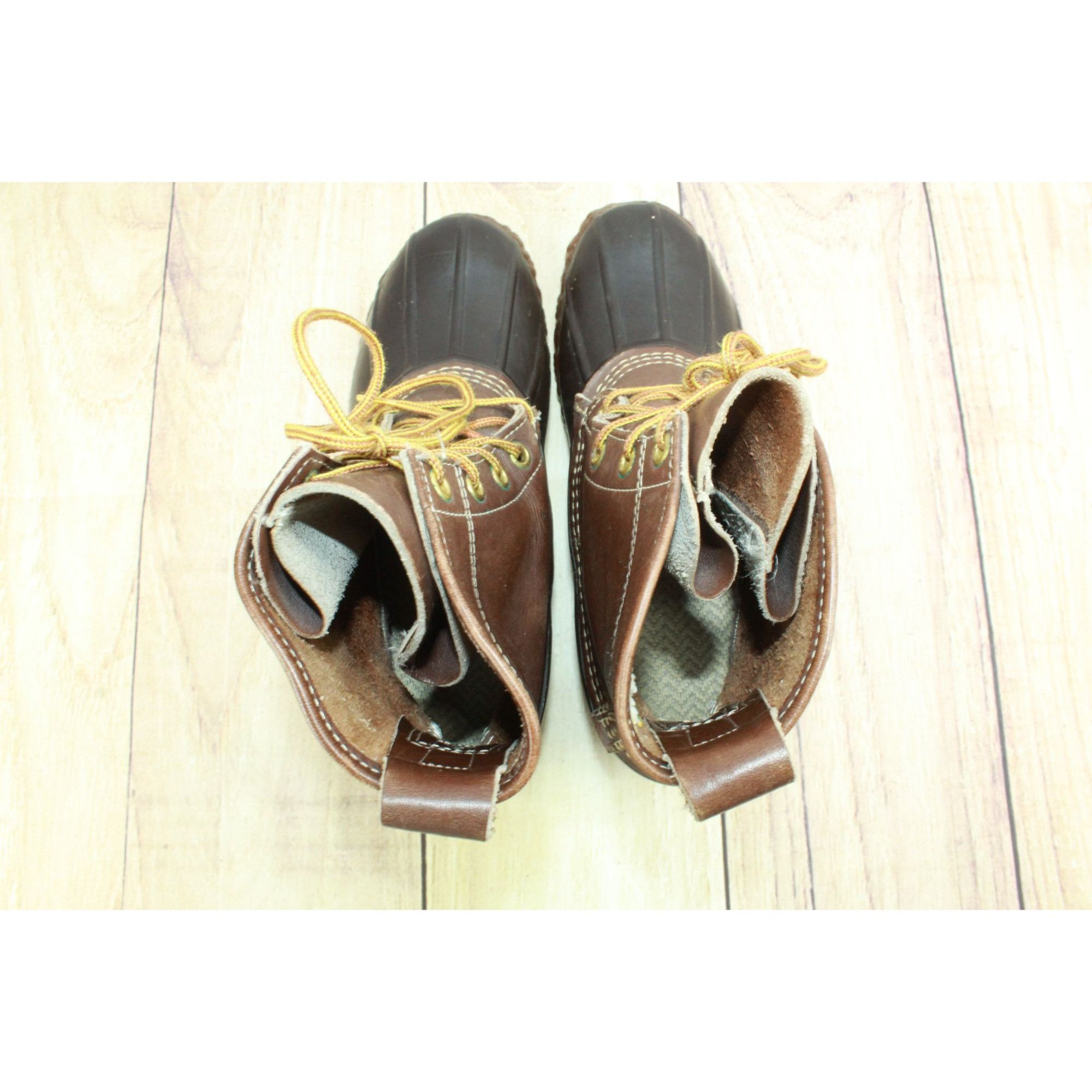 Leather Vintage LL Bean Women's Leather Unlined Hunting Duck Boots Size US 7 / IT 37 - 7 Thumbnail