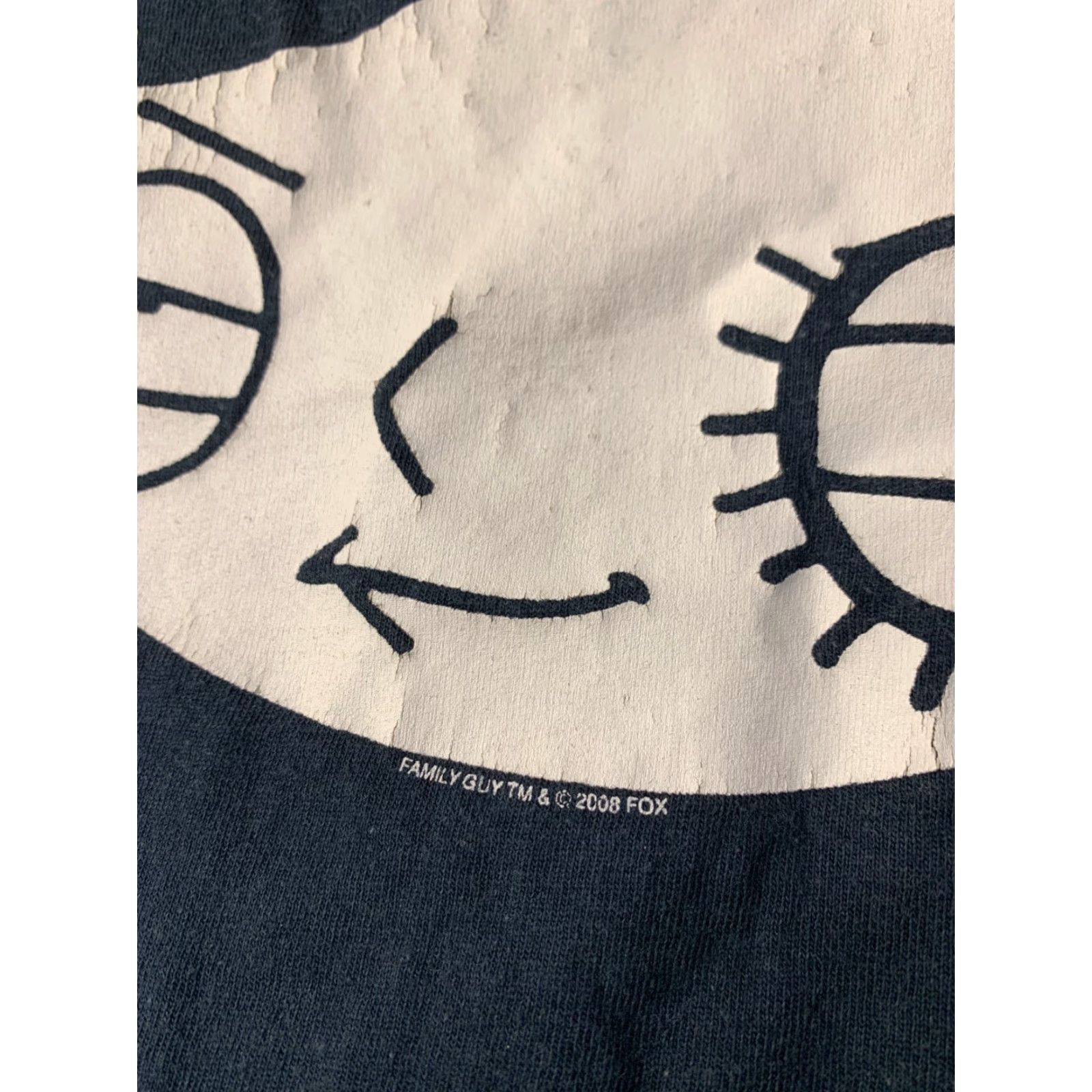 Fruit Of The Loom FAMILY GUY Stewie 2008 MEN Shirt XL Black Fruit of the Loom 100% Cotton Tee Cartoon Print Genders Mens Size US XL / EU 56 / 4 - 4 Thumbnail