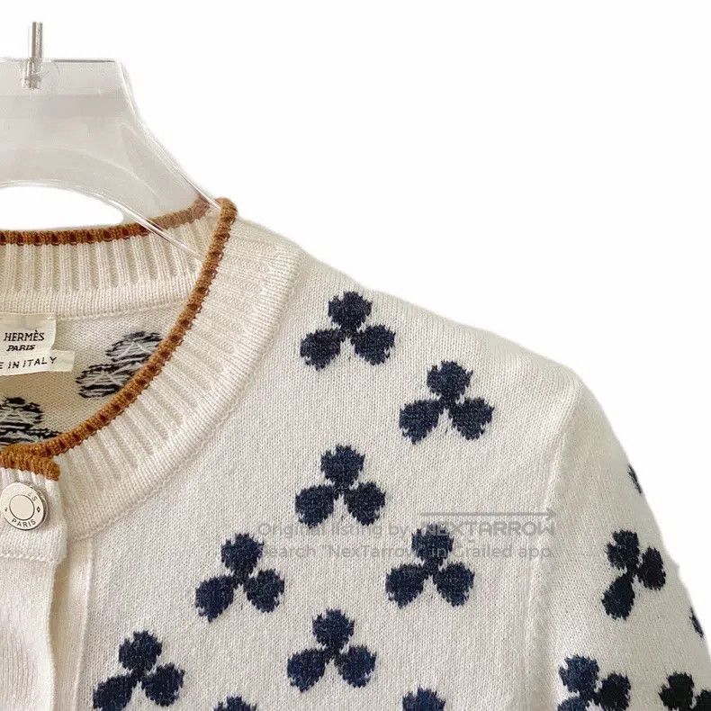 Hermes Hermes White cashmere knit cardigan Size XS / US 0-2 / IT 36-38 - 5 Thumbnail