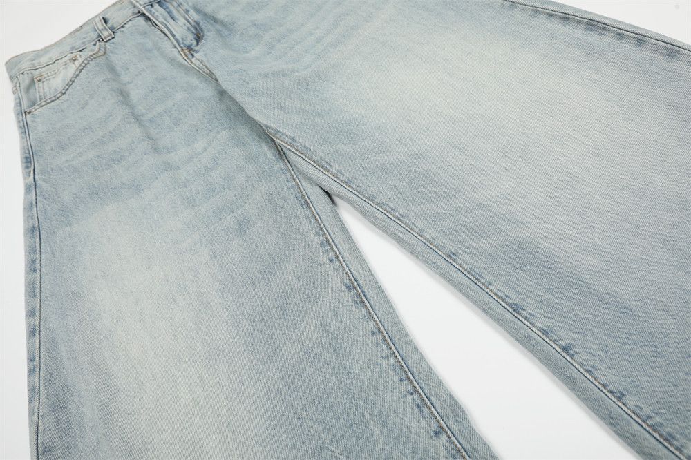 Japanese Brand × Jean Men's loose wide-leg casual distressed washed scimitar jeans Size US 32 / EU 48 - 6 Thumbnail