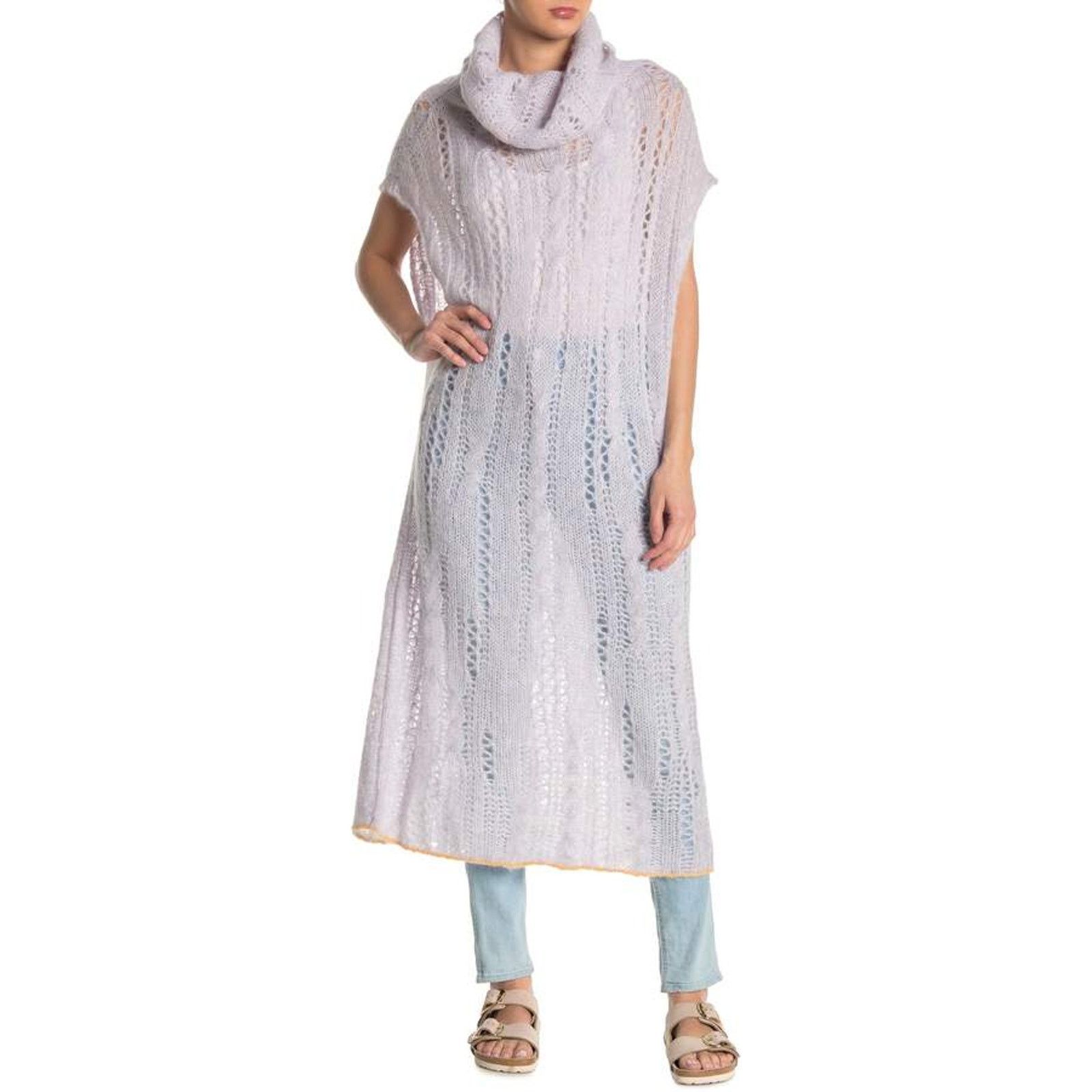 Free People New Free People Pirouette Soft Semi Sheer Maxi Cowl Sweater Size S / US 4 / IT 40 - 3 Thumbnail