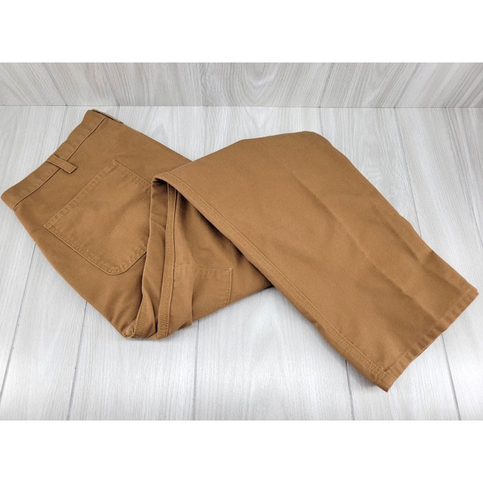 Carhartt VINTAGE Carhartt Men’s Carpenter Dungaree Pants 38x34 Brown 383-51 #2 Size US 38 / EU 54 - 4 Thumbnail