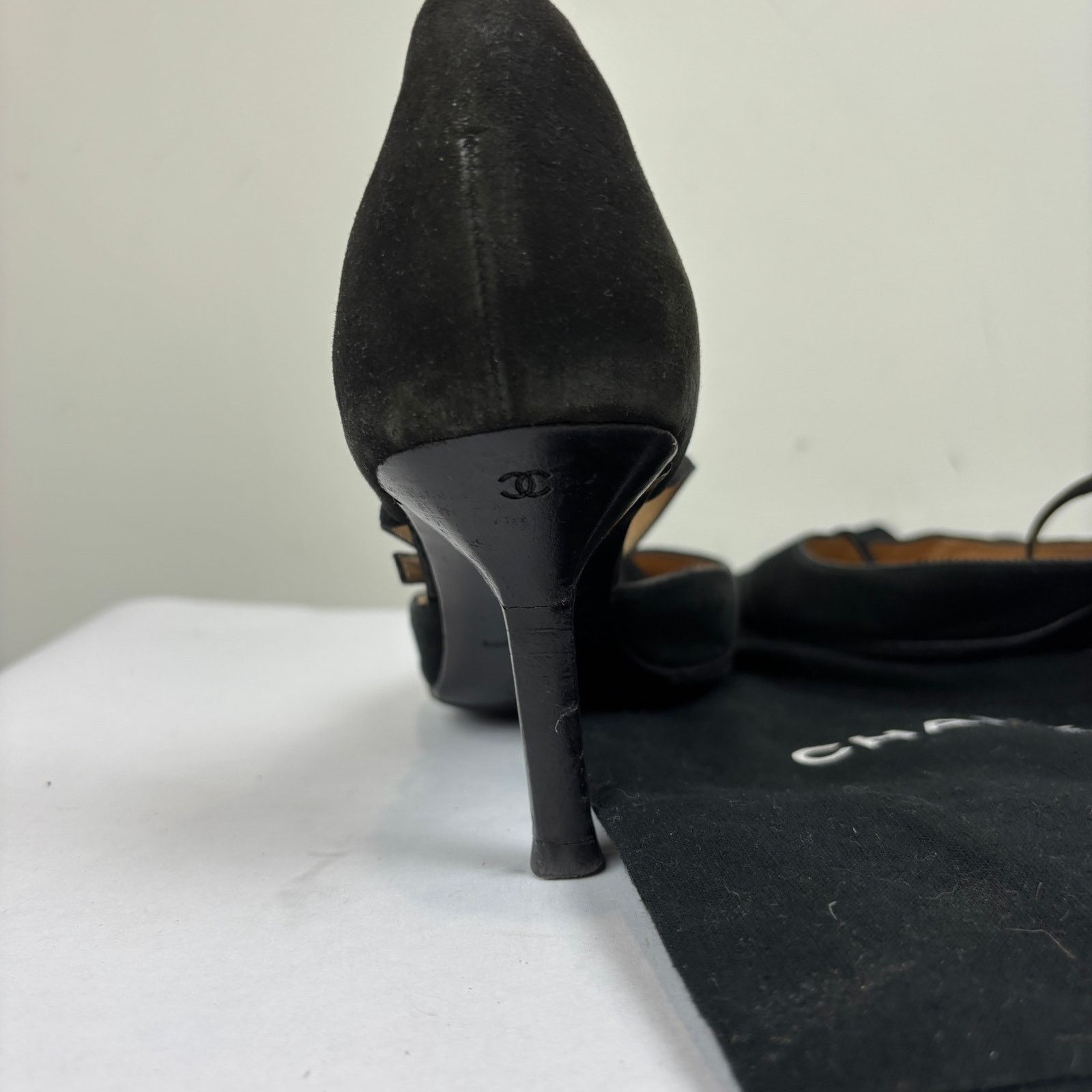 Chanel × Vintage VTG Chanel Suede Strappy Pointed Toe Kitten Heels Women's 39 Size US 9 / IT 39 - 13 Thumbnail