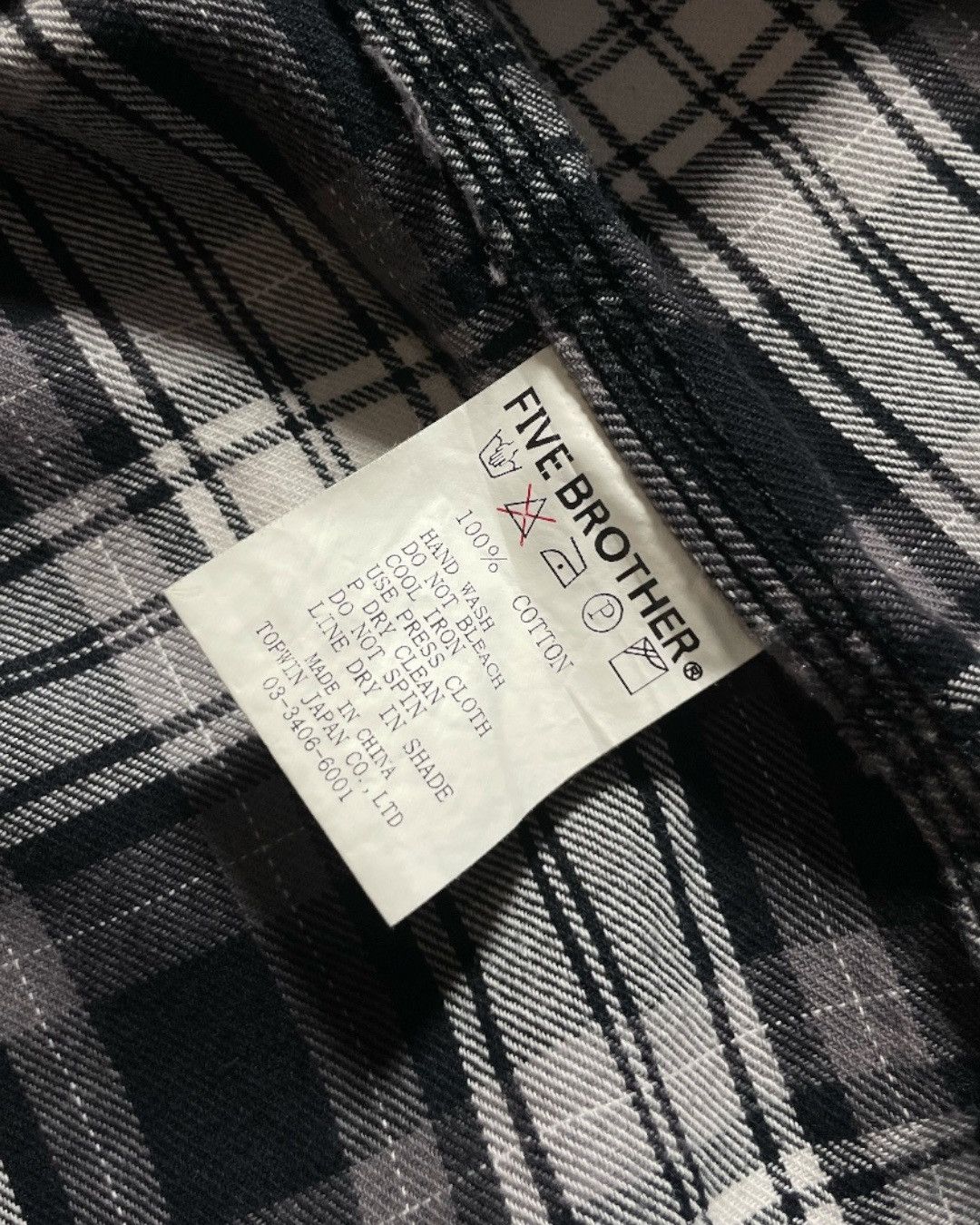 FiveBrother FLANNEL SHIRT DOUBLE POCKET FIVE BROTHER SIZE fit S Size US S / EU 44-46 / 1 - 6 Thumbnail