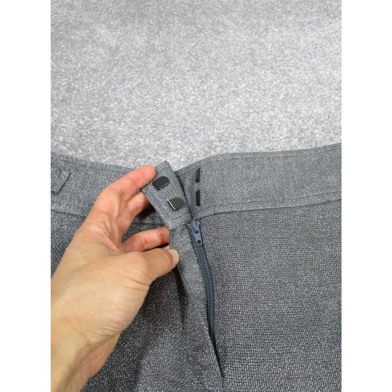 Loft VINTAGE Loft Skirt Womens 2 Gray Linen Blend Metallic Straight NEW Size 26" / US 2 / IT 38 - 2 Thumbnail