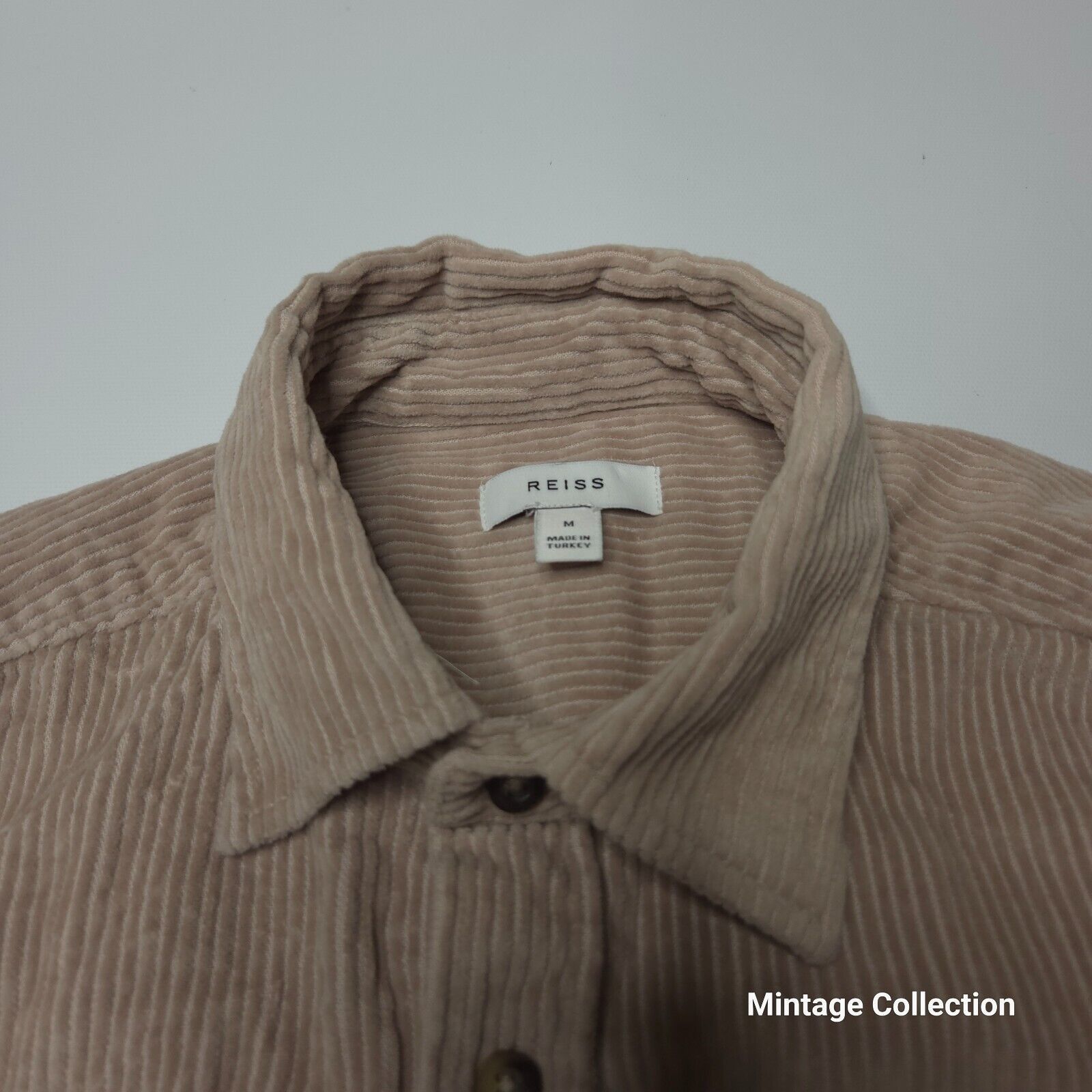 Reiss REISS Bonucci Corduroy Twin Pocket Beige Long sleeve Shirt M Size US M / EU 48-50 / 2 - 6 Thumbnail