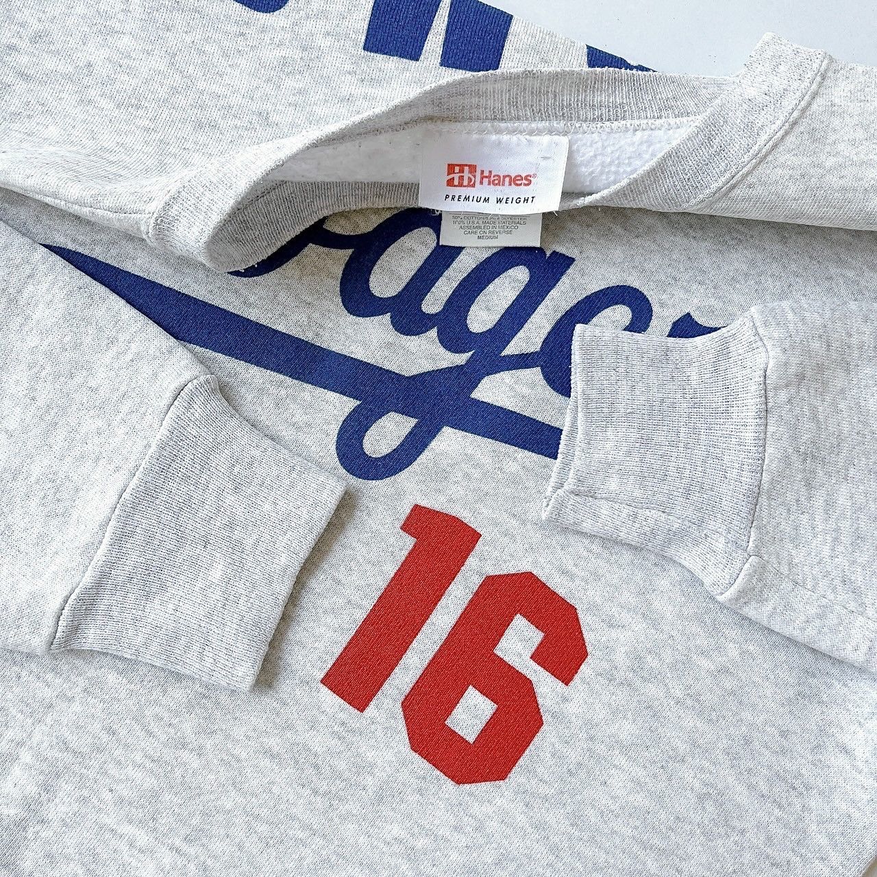 Hanes × Vintage 90s Hideo Nomo Los Angeles Dodgers player MLB sweatshirt/ M Size US M / EU 48-50 / 2 - 8 Thumbnail
