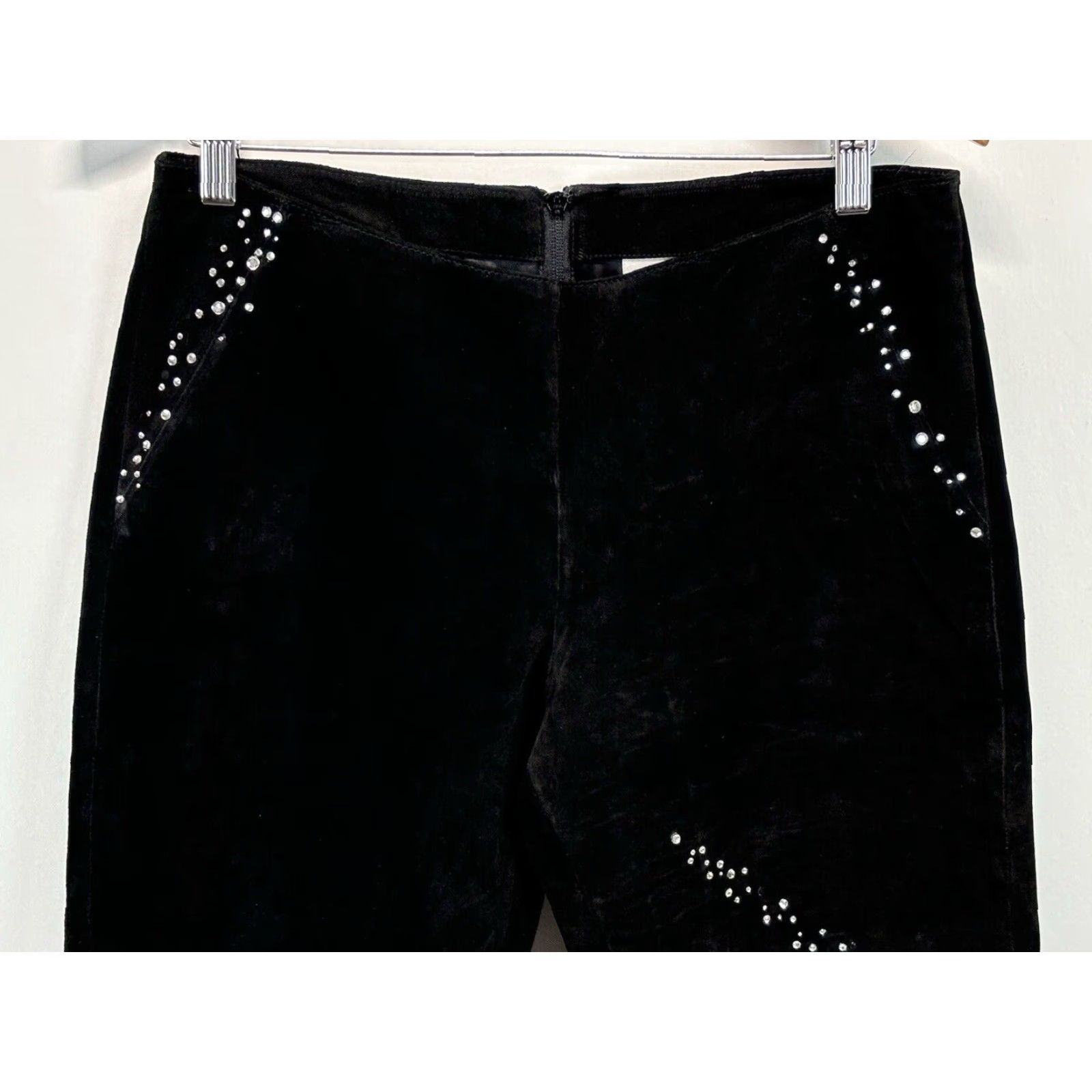 Vintage VINTAGE Wilsons Leather Black Suede Flare Pants Sz 12 Women’s Rock Star Y2K Bling Size 34" / US 12 / IT 48 - 2 Thumbnail