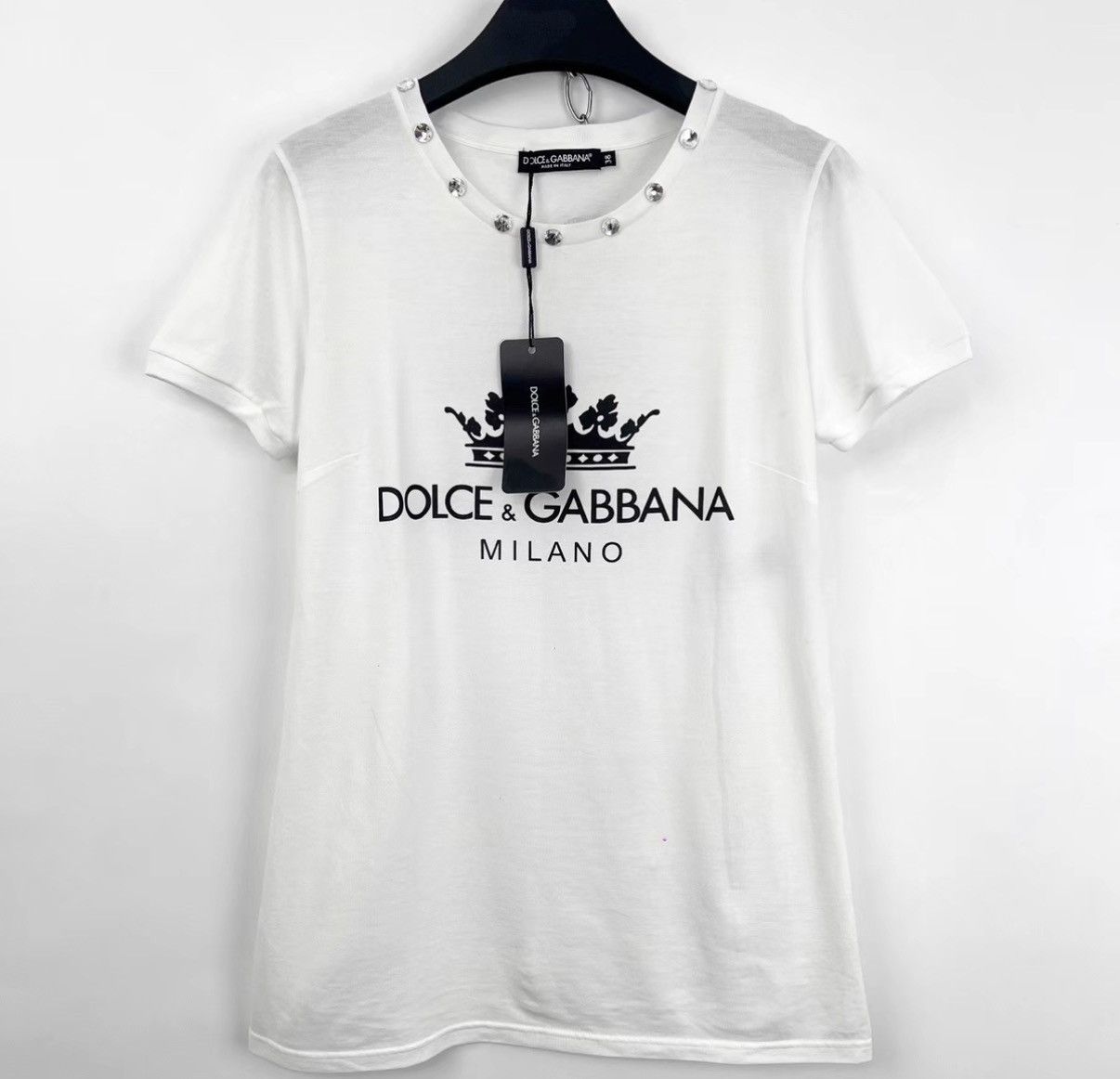 Dolce & Gabbana Dolce&Gabbana DG Crown Print Logo Short Sleeve K12 Size XS / US 0-2 / IT 36-38 - 1 Thumbnail