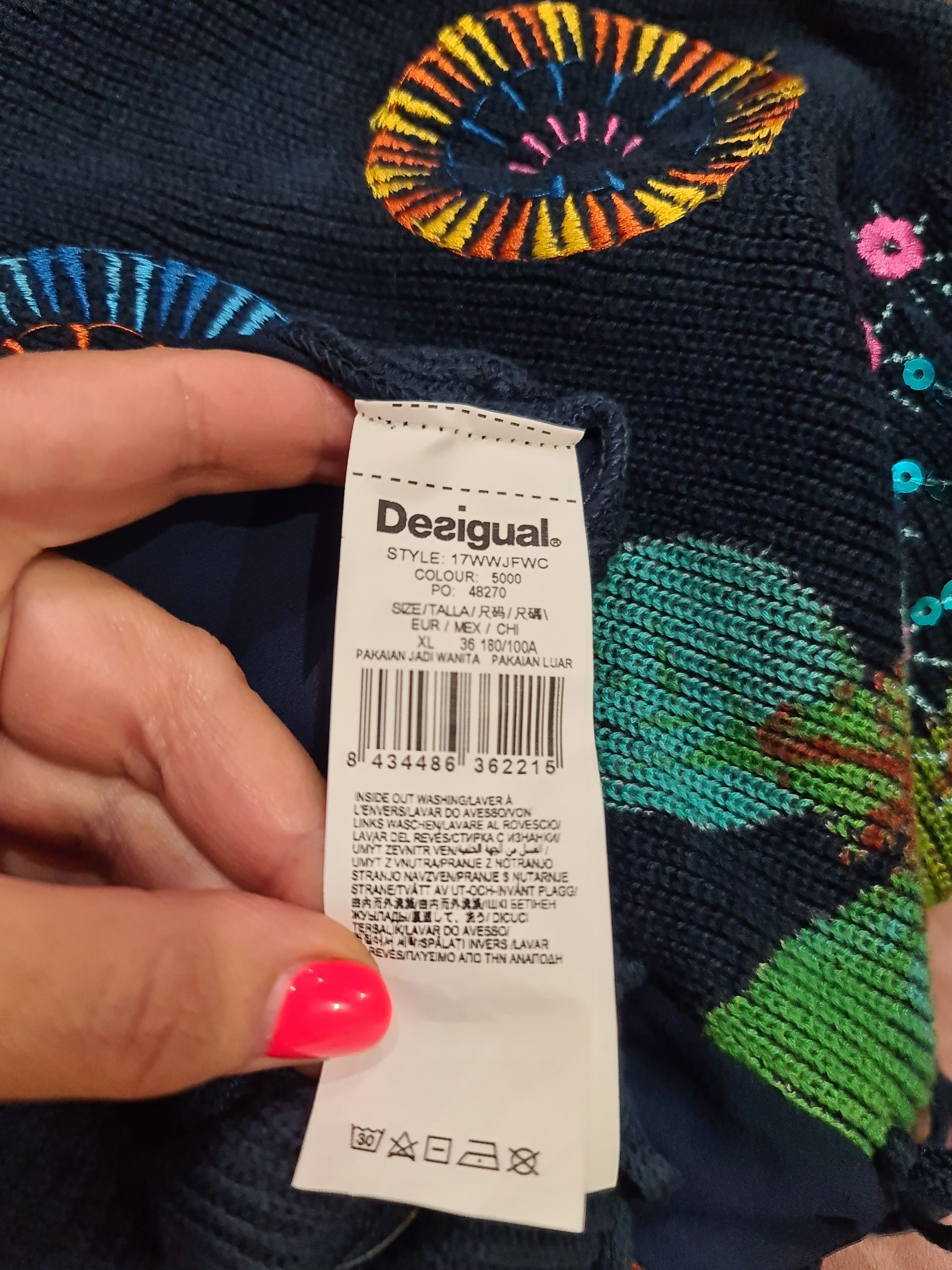 Desigual Vintage Desigual Y2K Flowers Print Sweater Size L / US 10 / IT 46 - 10 Thumbnail