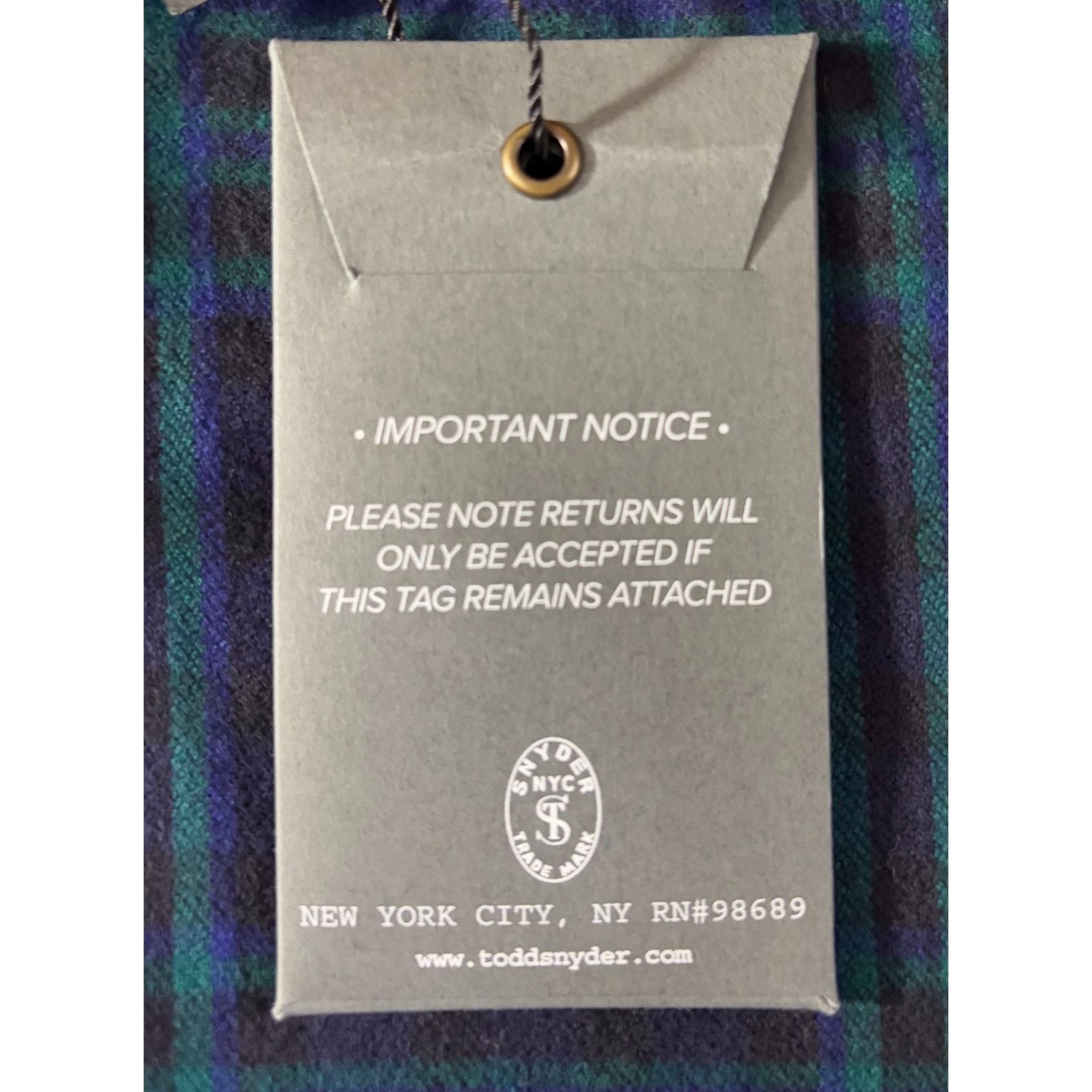Todd Snyder Todd Snyder X Albiate Flannel Shirt size L color blue multi Size US L / EU 52-54 / 3 - 4 Thumbnail