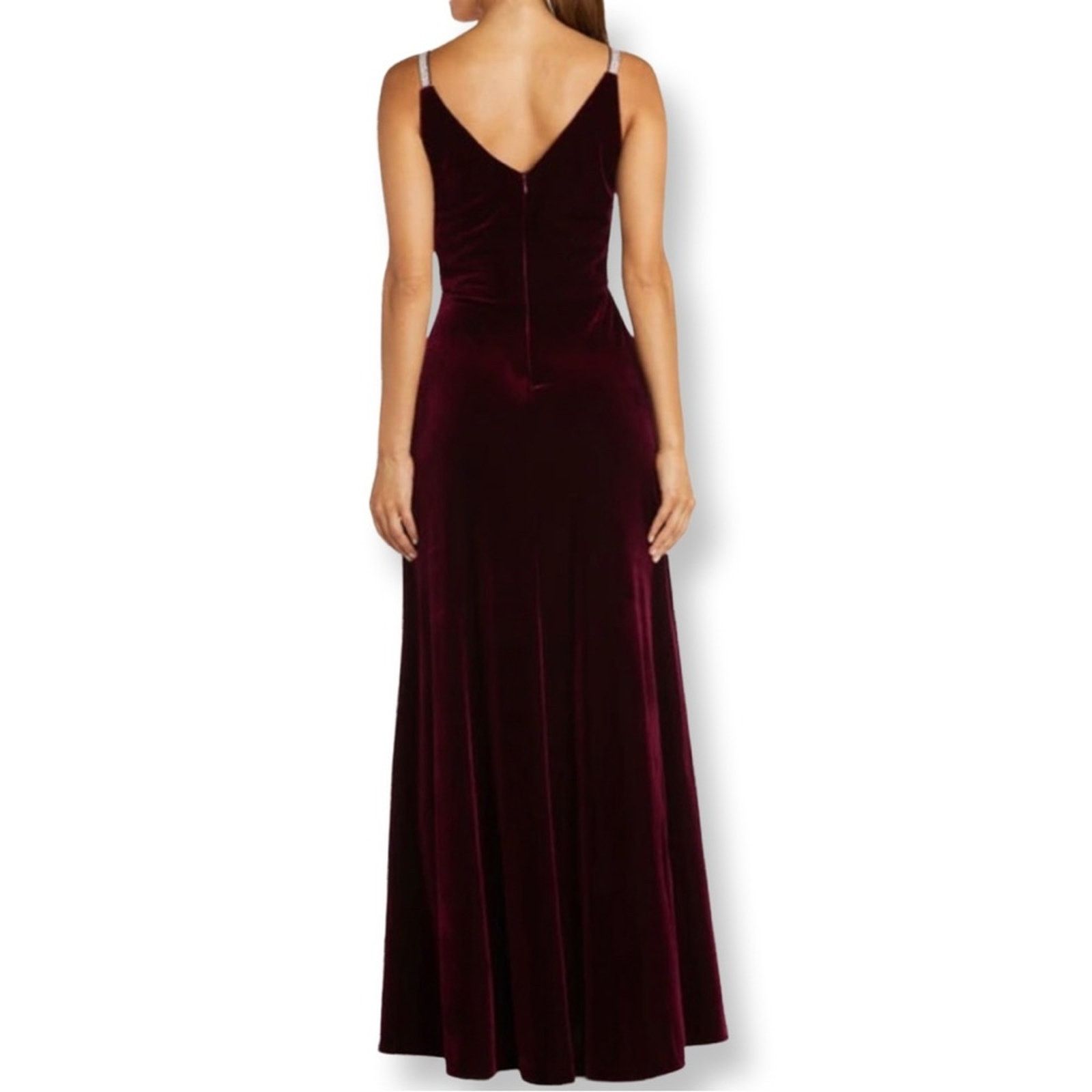 Other New Nightway Stretch Velvet Gown with Crystal Accents Size M / US 6-8 / IT 42-44 - 2 Thumbnail