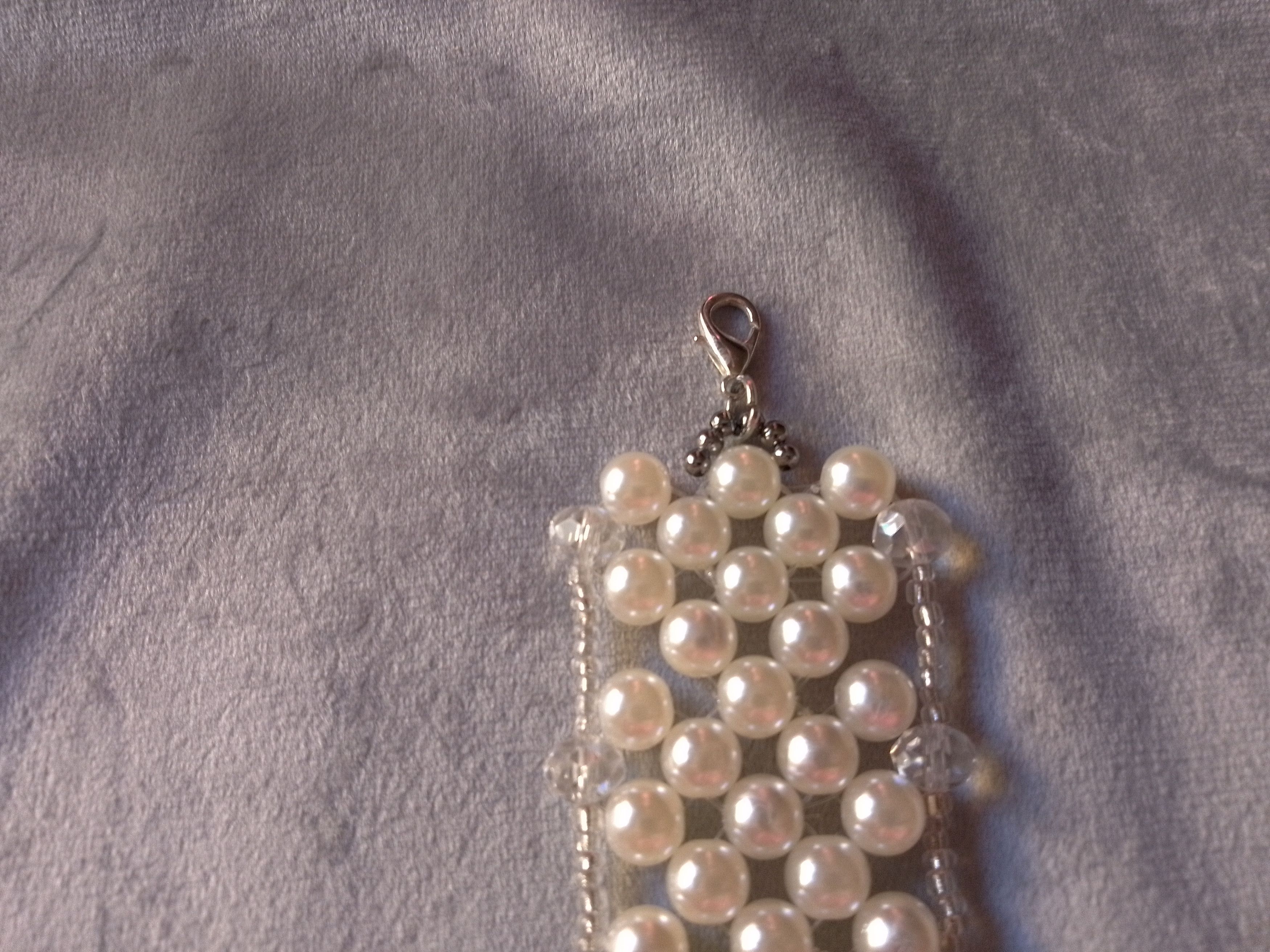 Handmade Bracelet Ivory Pearls Elegant Netted Party Wedding Size ONE SIZE - 5 Thumbnail