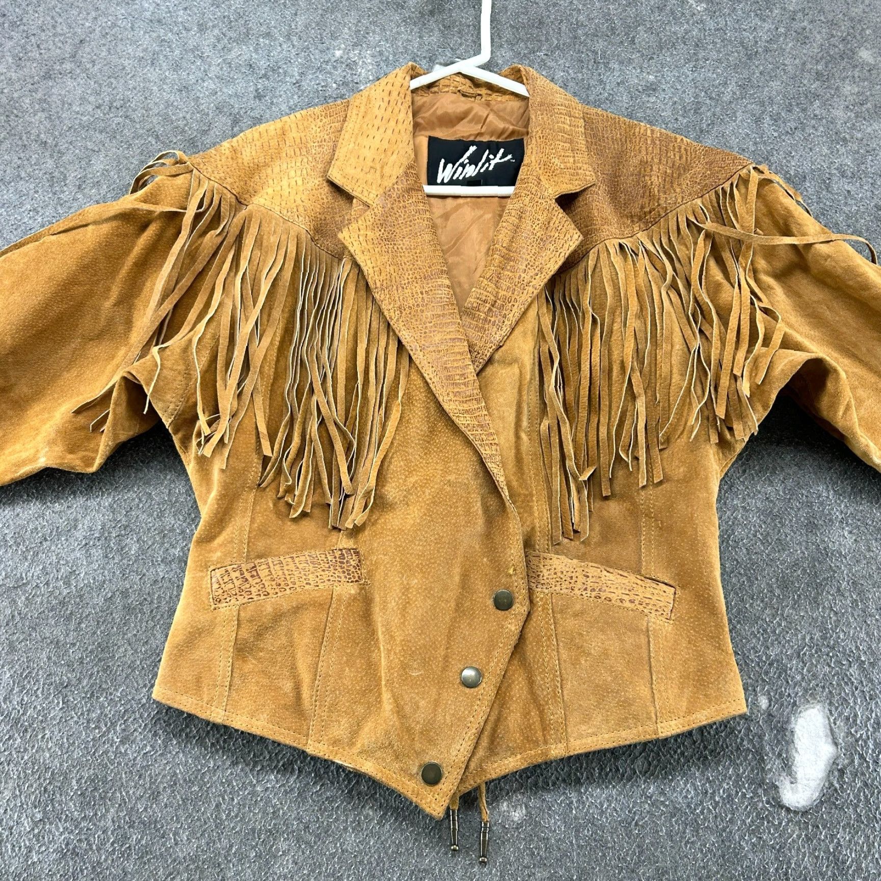Vintage VINTAGE Winlit Leather Jacket Women Small Brown Suede Fringe Genuine Western 90s Size S / US 4 / IT 40 - 3 Thumbnail