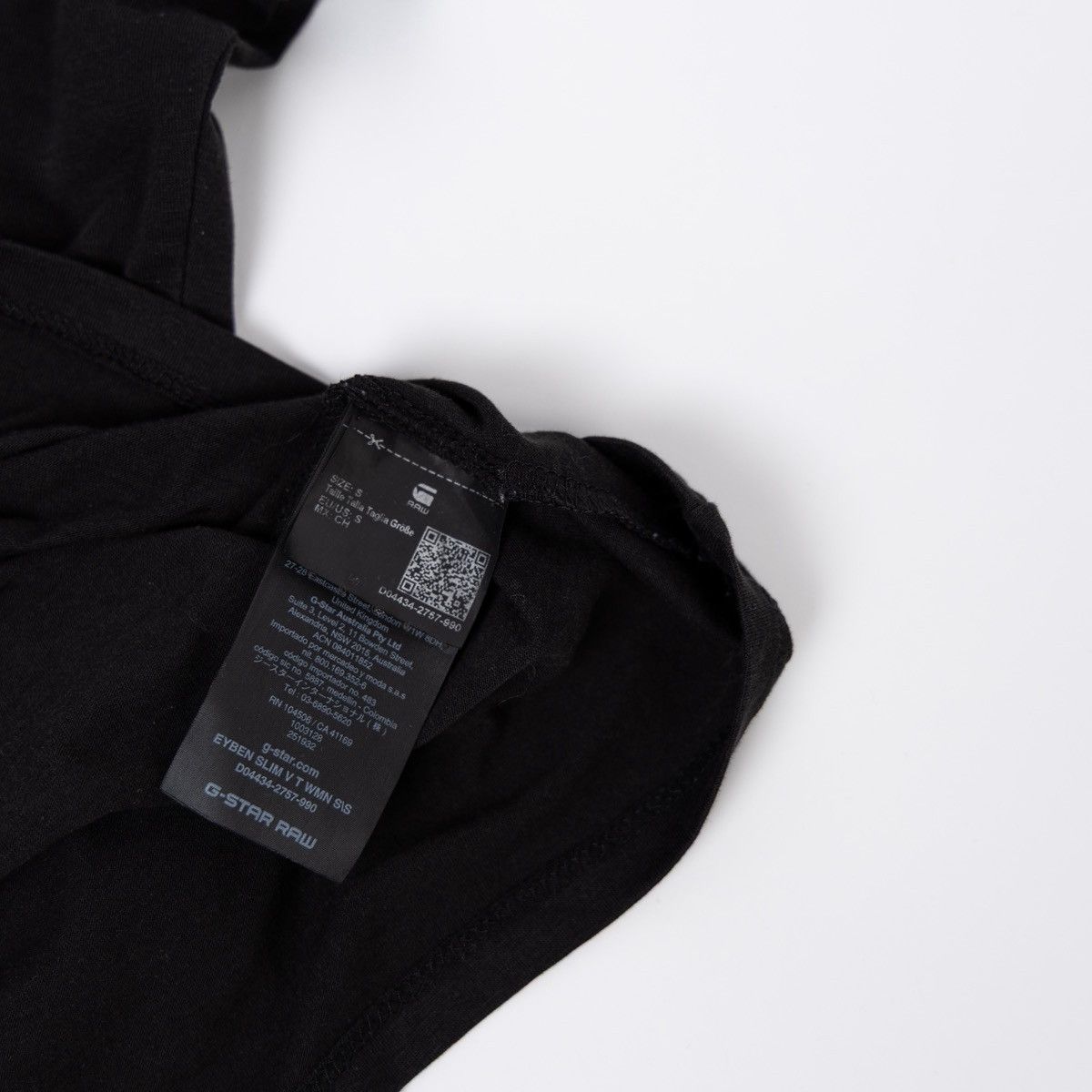 G-Star G-Star Womens Eyben Slim V-Neck T-Shirt Black Logo Basic Size S / US 4 / IT 40 - 5 Thumbnail