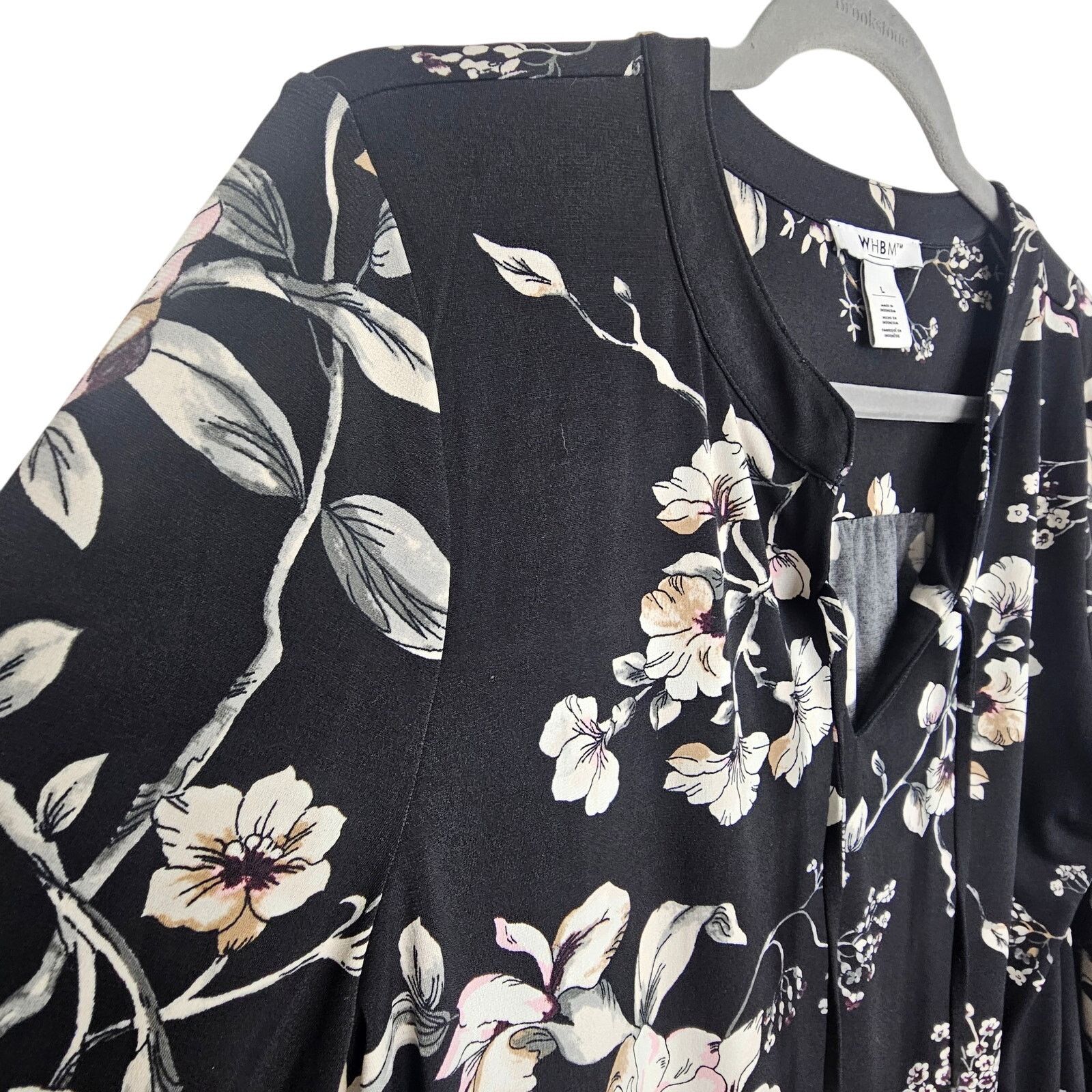White House Black Market White House Black Market Womens Floral Blouse Sz L Romantic Size L / US 10 / IT 46 - 5 Thumbnail