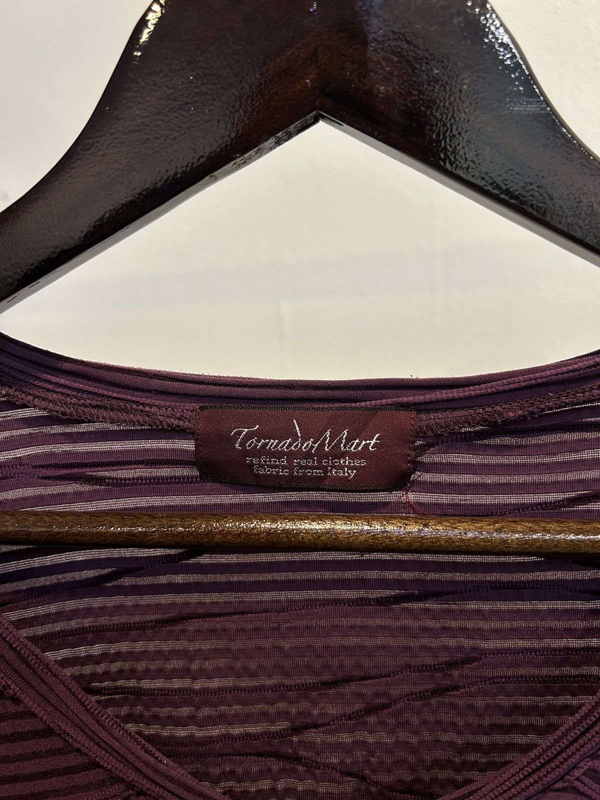 Tornado Mart Tornado Mart Burgundy Long Sleeved Textured Top Size US S / EU 44-46 / 1 - 4 Thumbnail