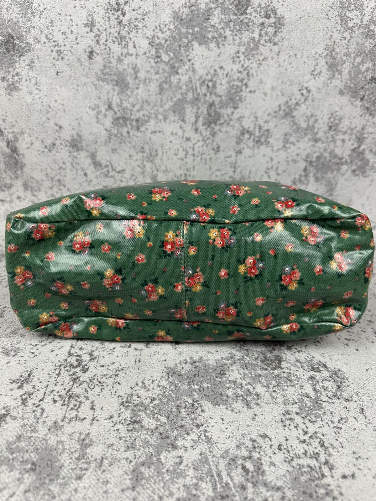 Designer Cath Kidston Floral Oilcloth Tote Bag Mini Green Rose Print Size ONE SIZE - 5 Thumbnail