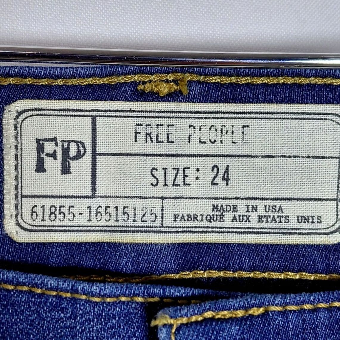 Free People FREE PEOPLE Flare Jeans Jeans Blue Women 24 Regular Denim Cotton Spandex Solid Stretch Comfort Women Jeans Size 42" / US 20 - 4 Thumbnail
