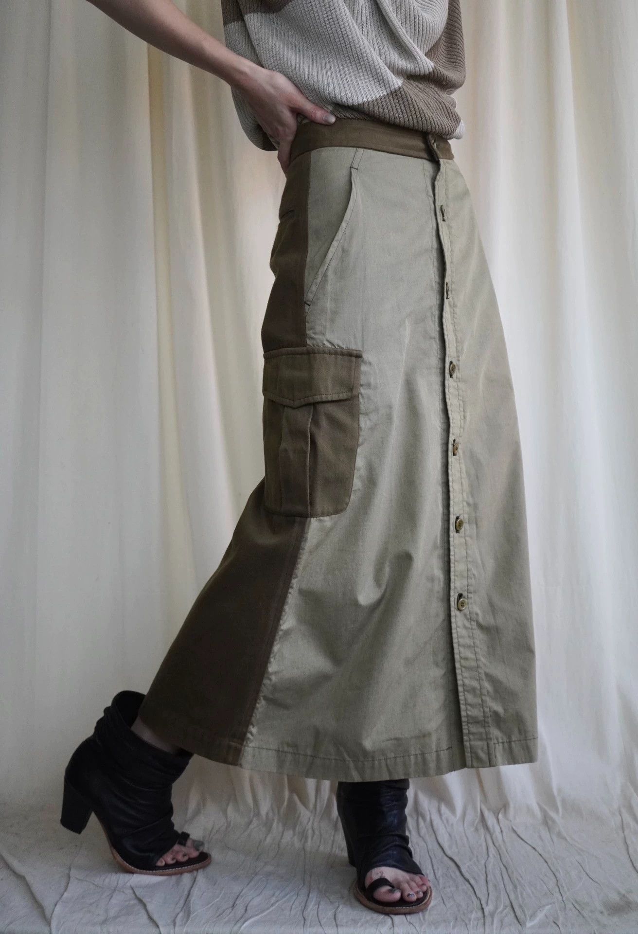 Comme des Garcons CDG 2000SS Color Blocked Skirt S 9/10 Size 26" / US 2 / IT 38 - 9 Thumbnail