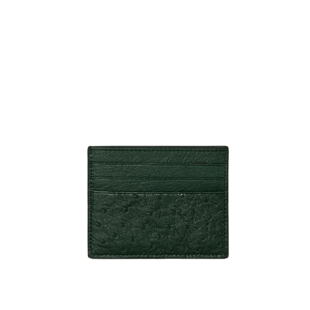Bottega Veneta o1n1vont1124 Size: OS / Leather Card Holder in Dark Green Size ONE SIZE - 1 Thumbnail