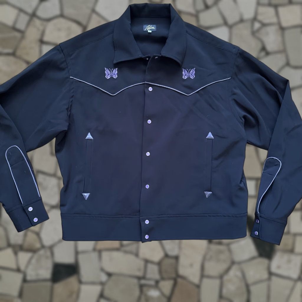 Needles VINTAGE Needles Black Piping Cowboy Jacket Size L Men Jacket Cowboy 90s? Size US L / EU 52-54 / 3 - 1 Thumbnail