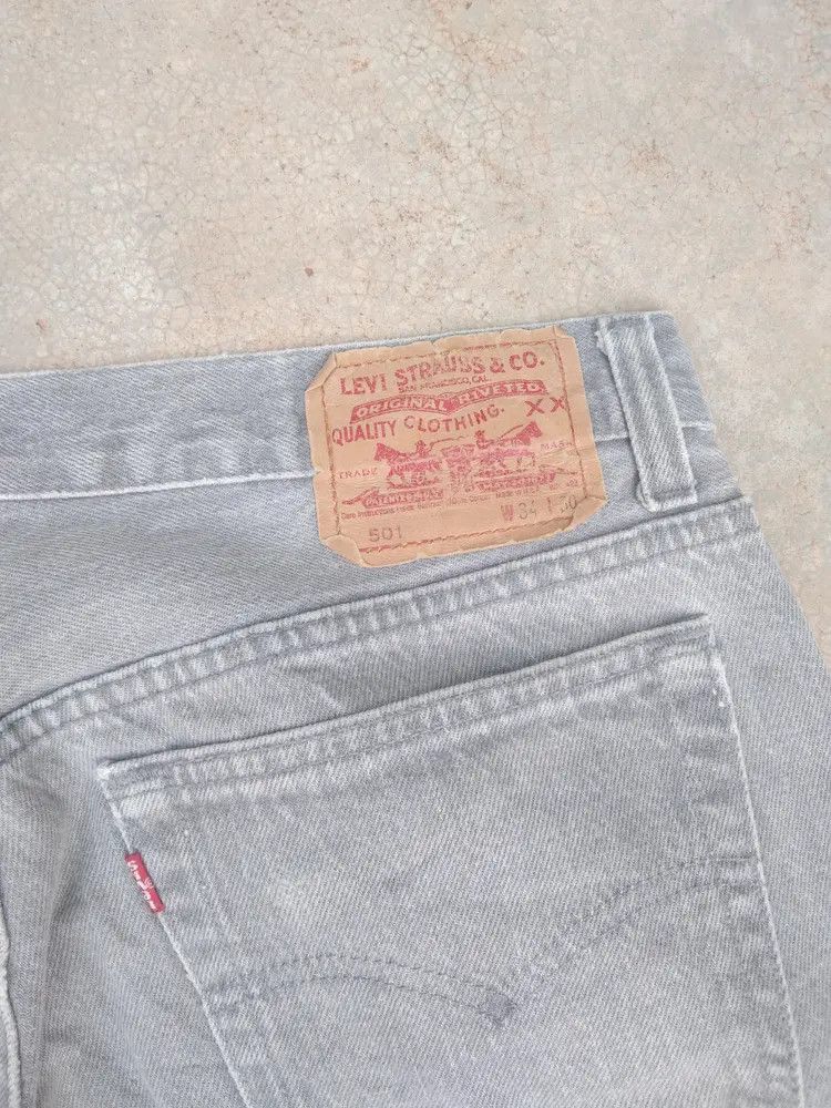 Levi's 80s Vintage Levi's 501 Made In USA Jeans Grey 33x30 Size US 33 - 4 Thumbnail