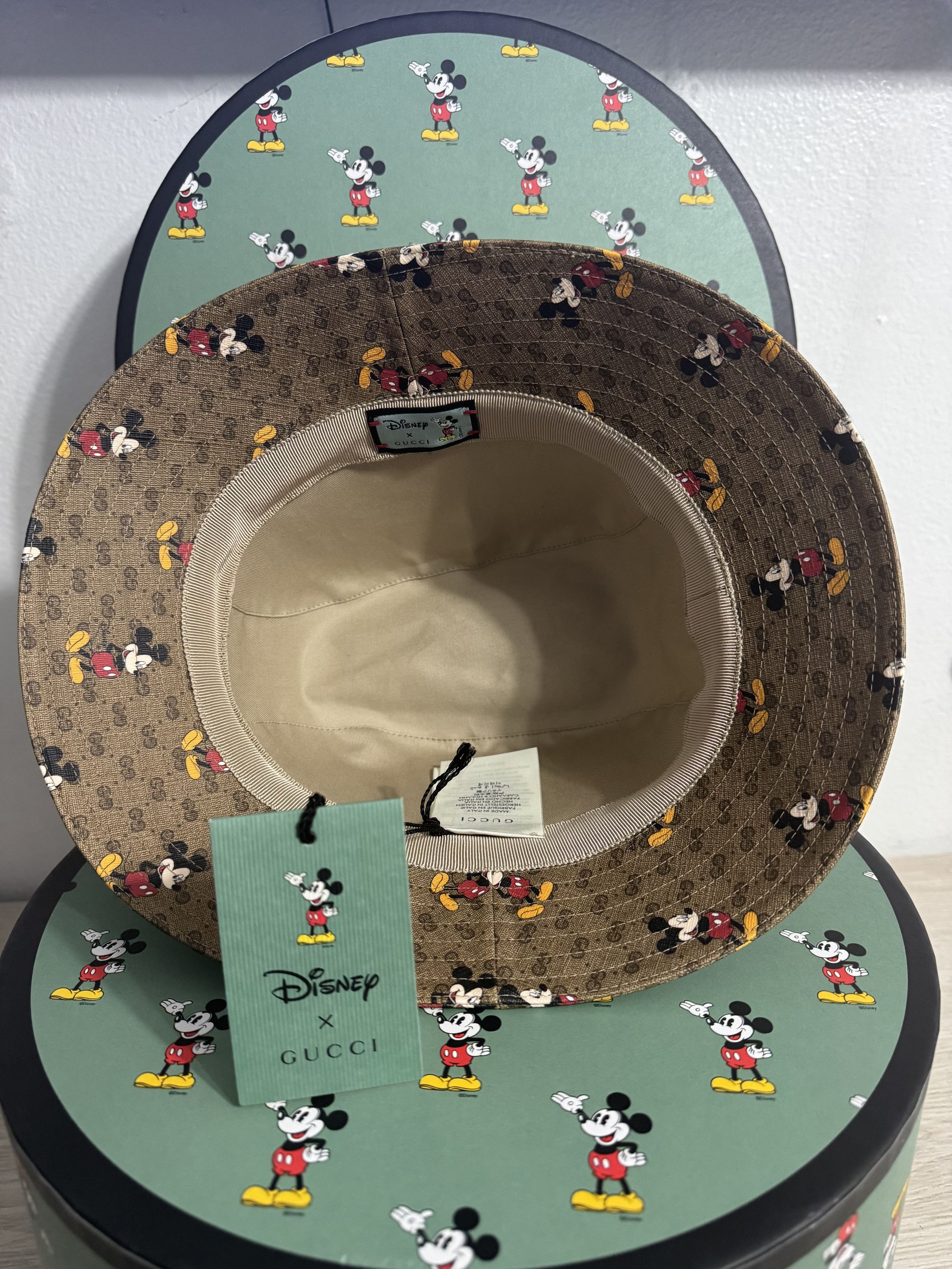 Disney × Gucci Disney X Gucci Mickey Monogram Bucket Hat Size ONE SIZE - 5 Thumbnail