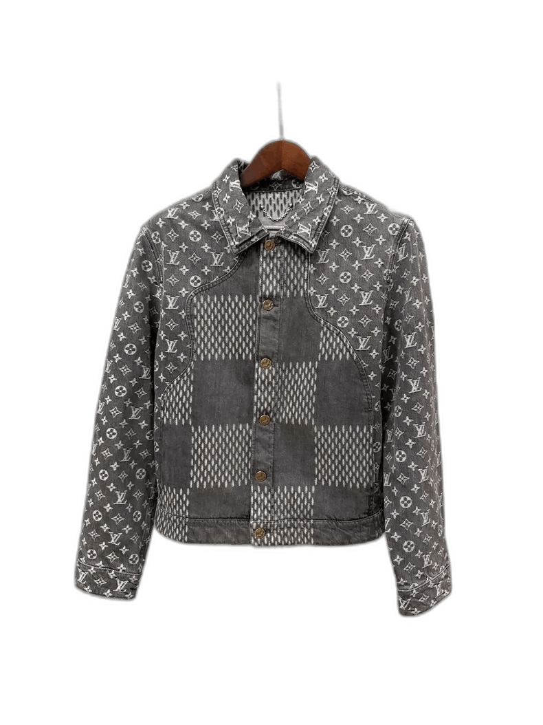 Louis Vuitton Louis Vuitton Black Gray Denim Jacket Size US M / EU 48-50 / 2 - 1 Thumbnail